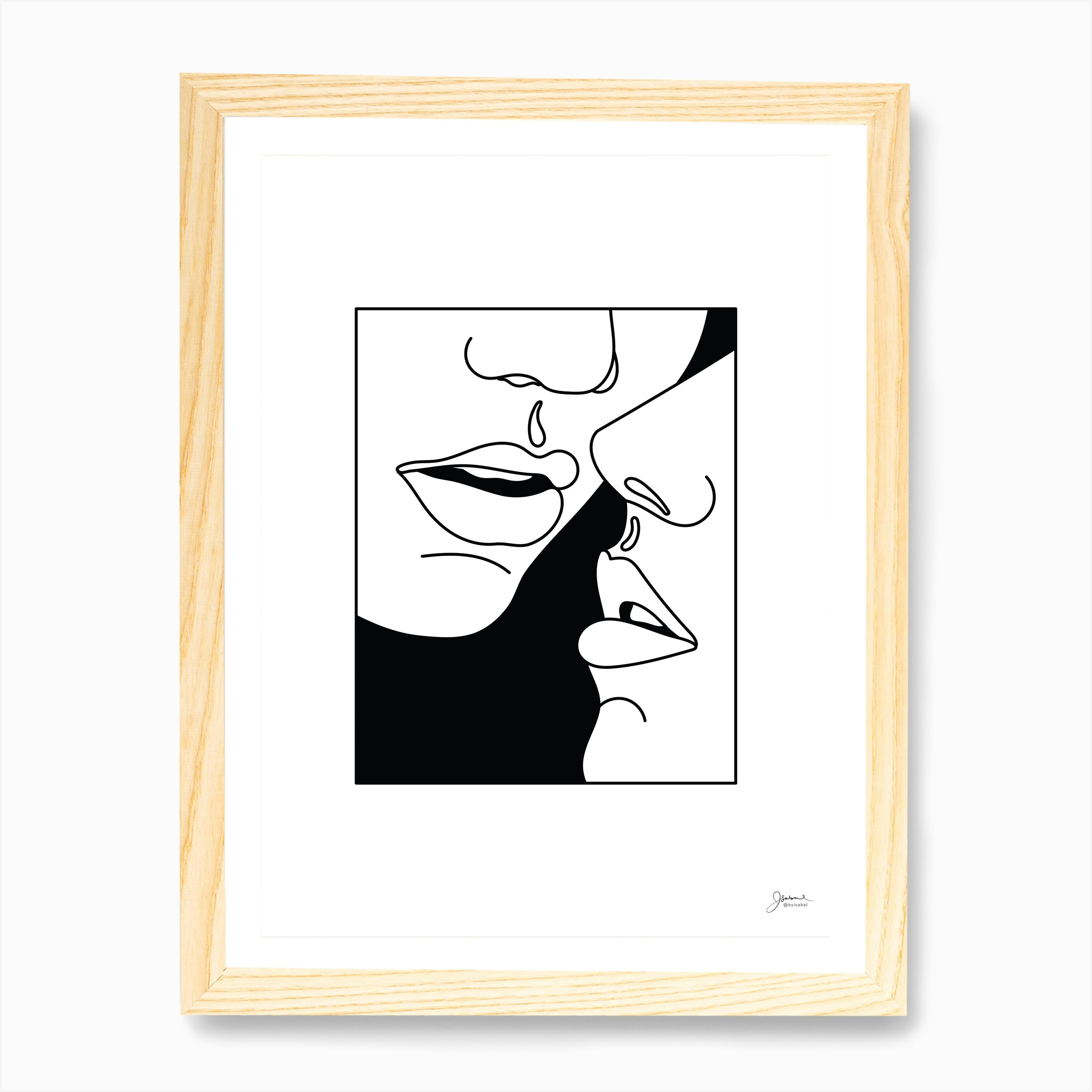 Kiss Me In Black And White Print | Fast shipping | Fy