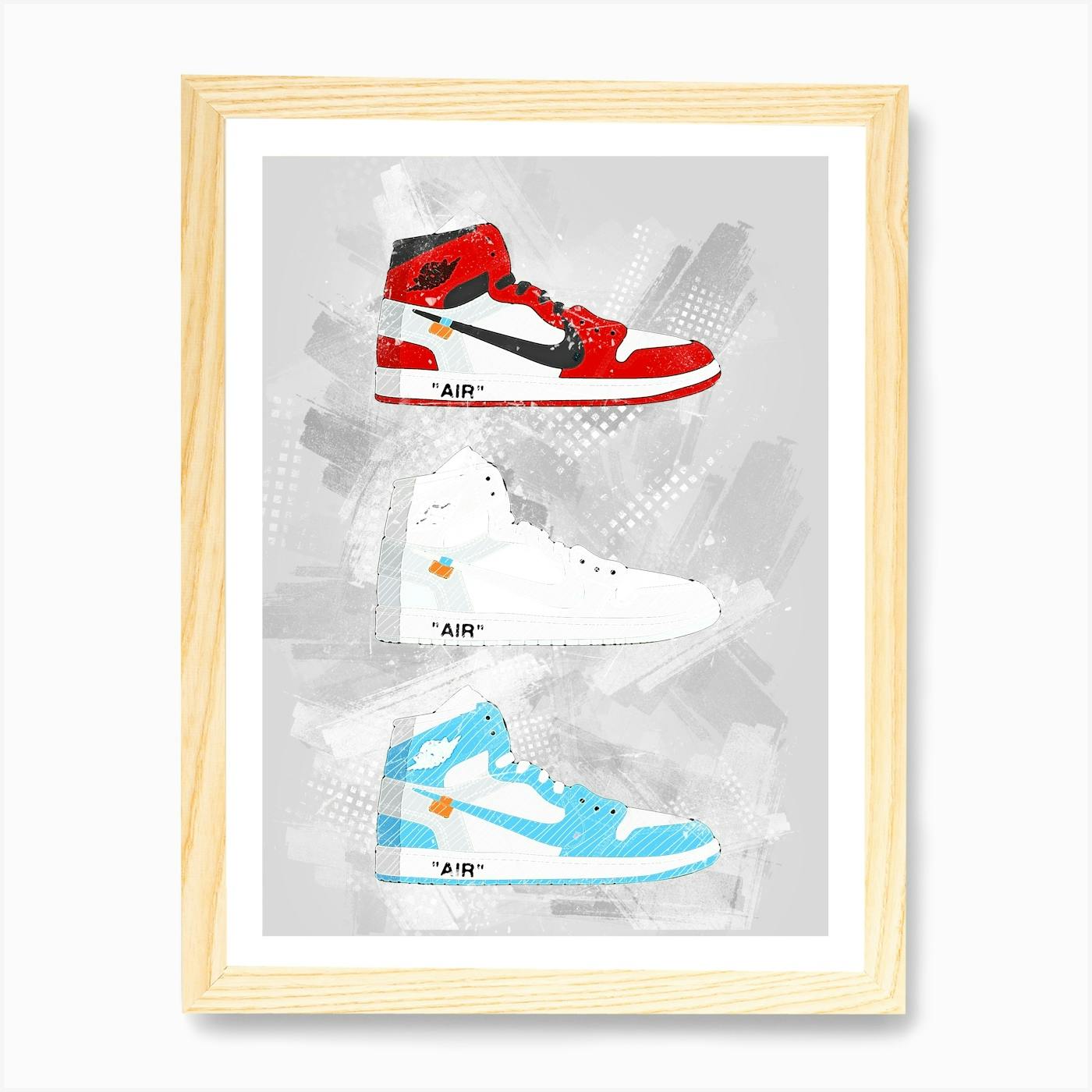 Nike Air Jordan 1 X Off White Art Print