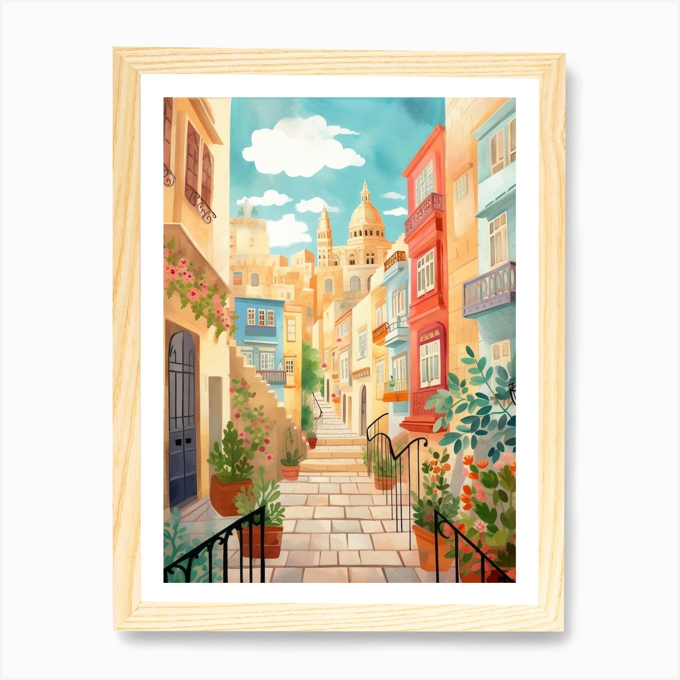 Set of 9 photos of Malta, Valletta, color or black and deals white, square or vertical format, wall art, fine art, home decor.