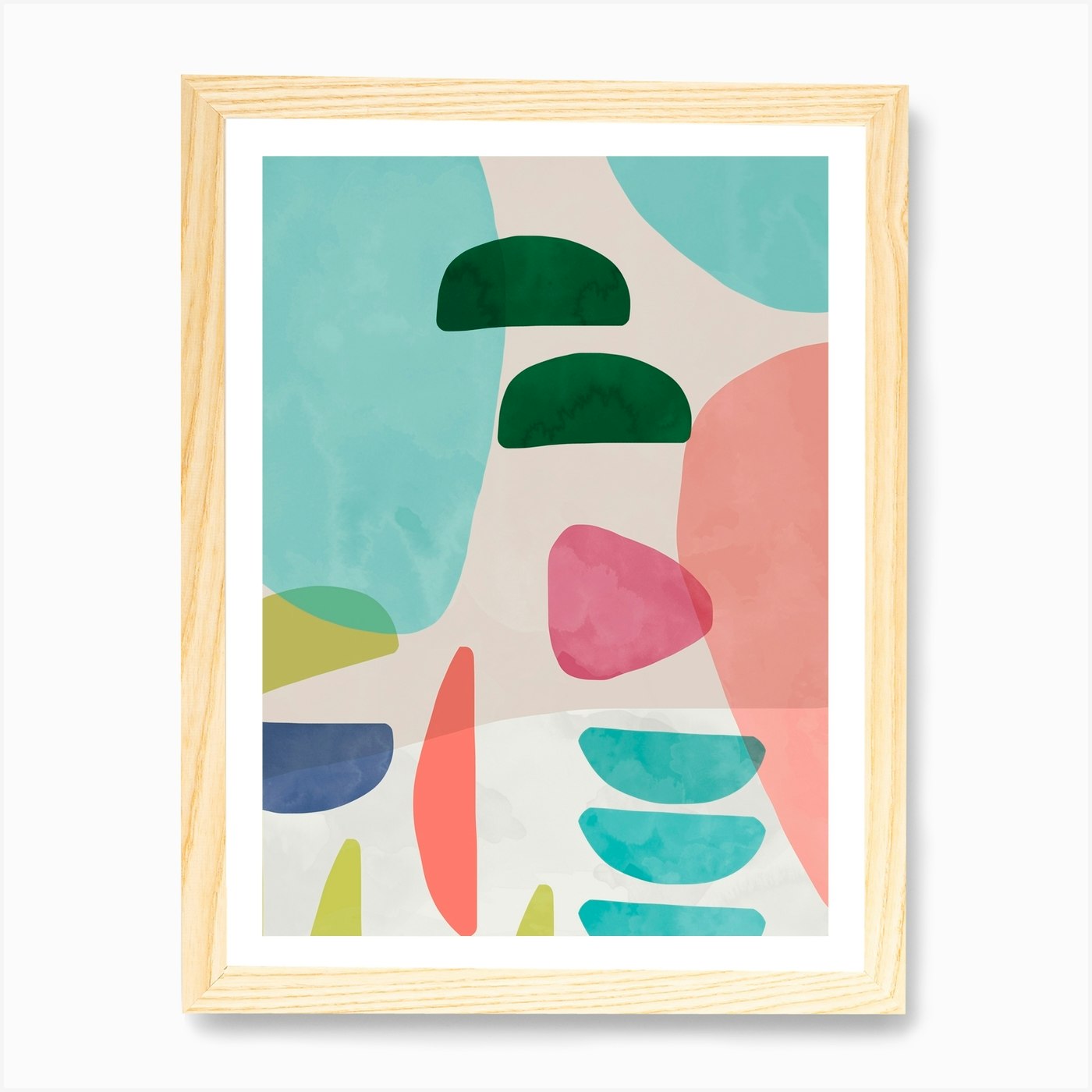 Organic Bold Shapes Art Print by Ninola Design - Fy