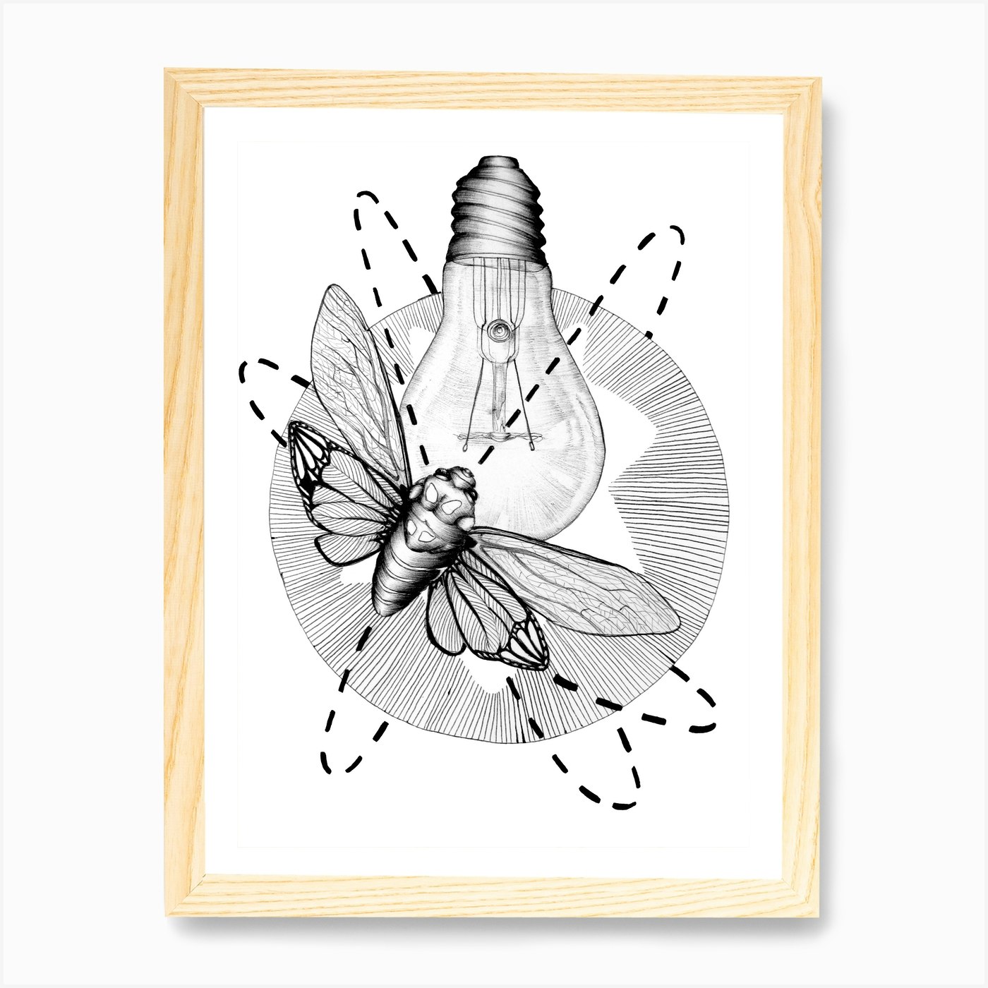 Moth To The Flame Art Print by ECMazur Fy