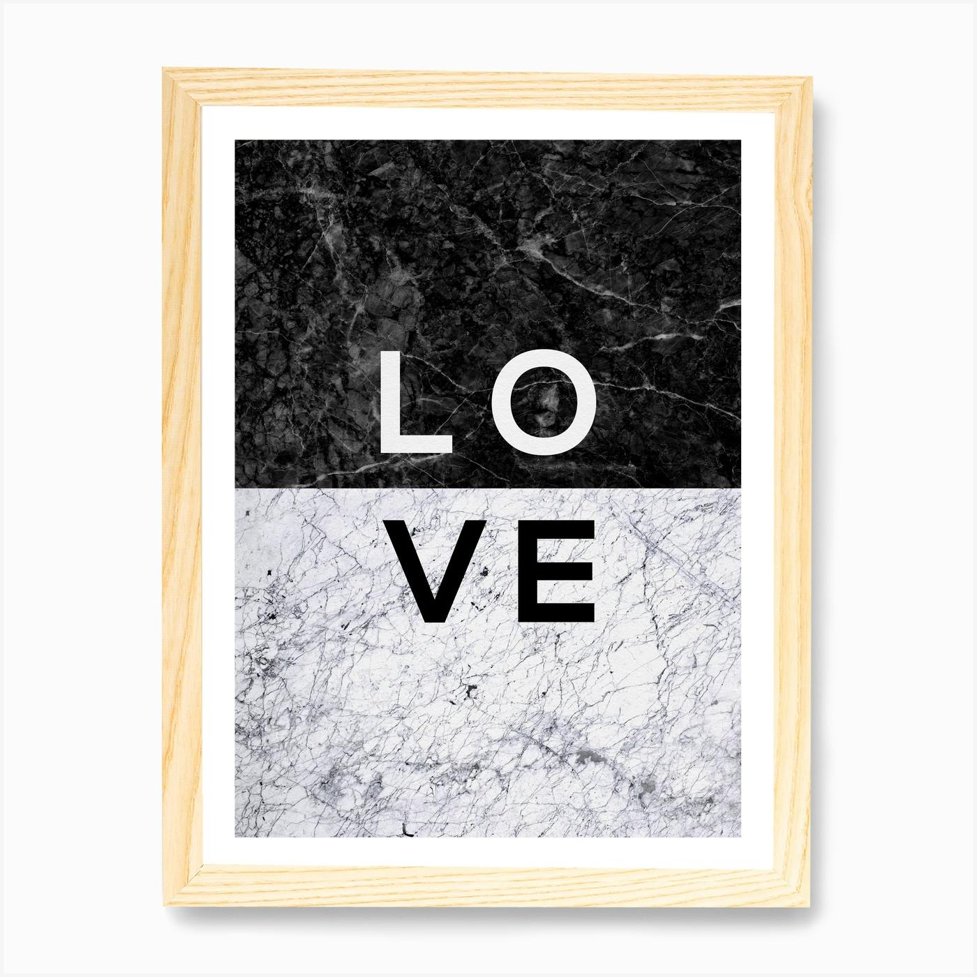 Love B&W Art Print | Fast Shipping | Fy