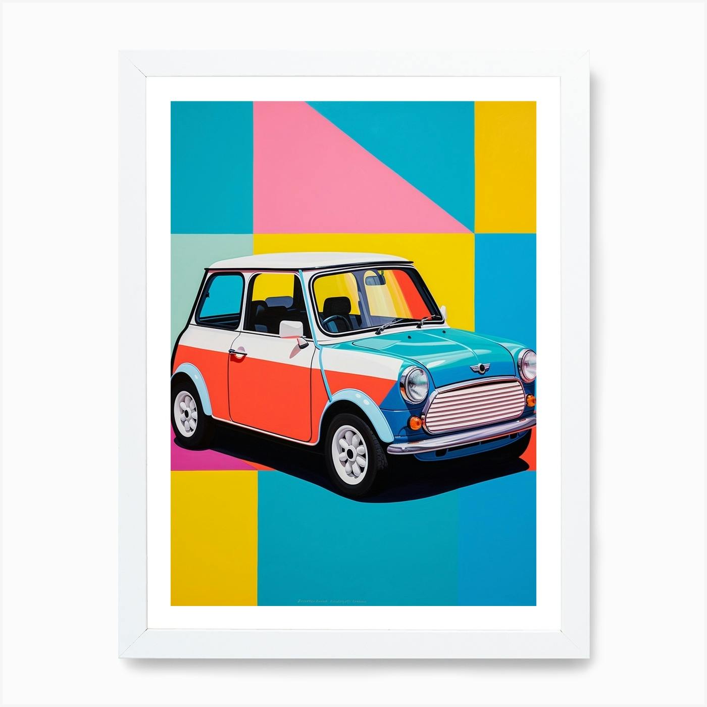 Mini Cooper Colour Burst 2 Art Print