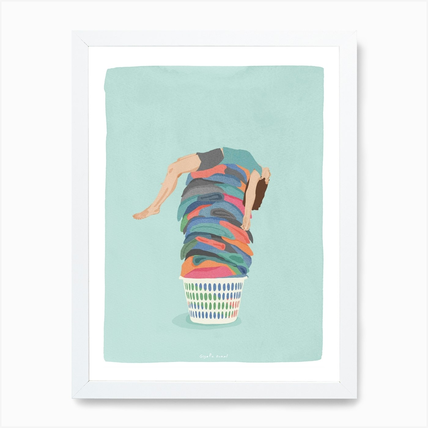 Laundry Day Art Print by Giselle Dekel Fy