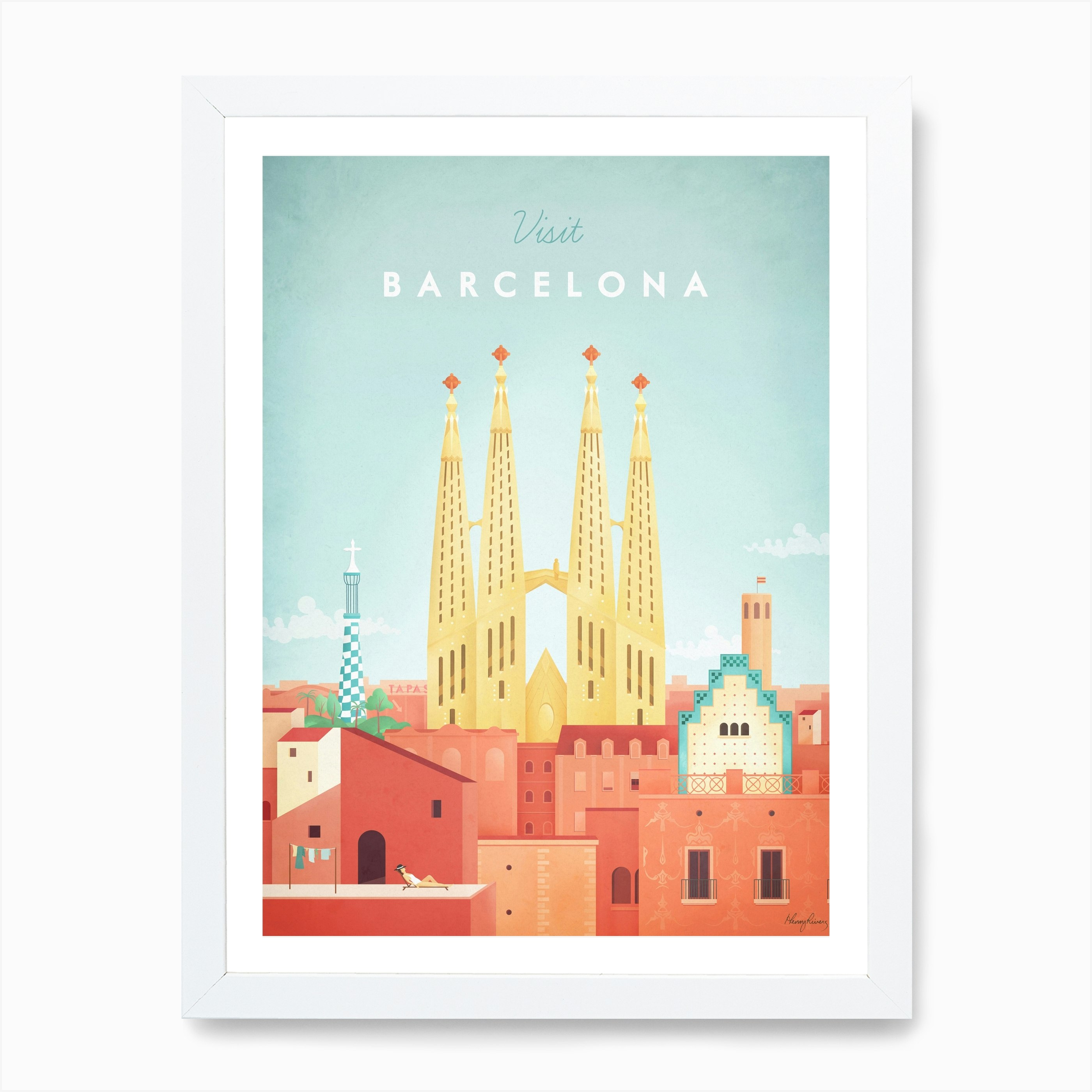 Visit Barcelona Art Print | Fast shipping | Fy