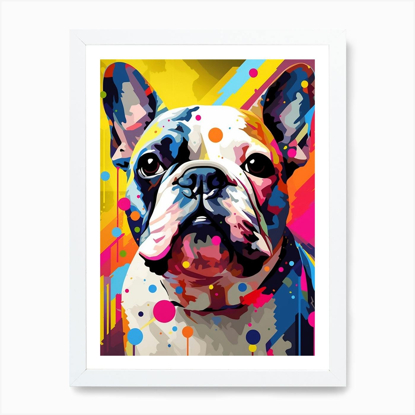 French bulldog newest Pop art Warhol style print - giclee on canvas