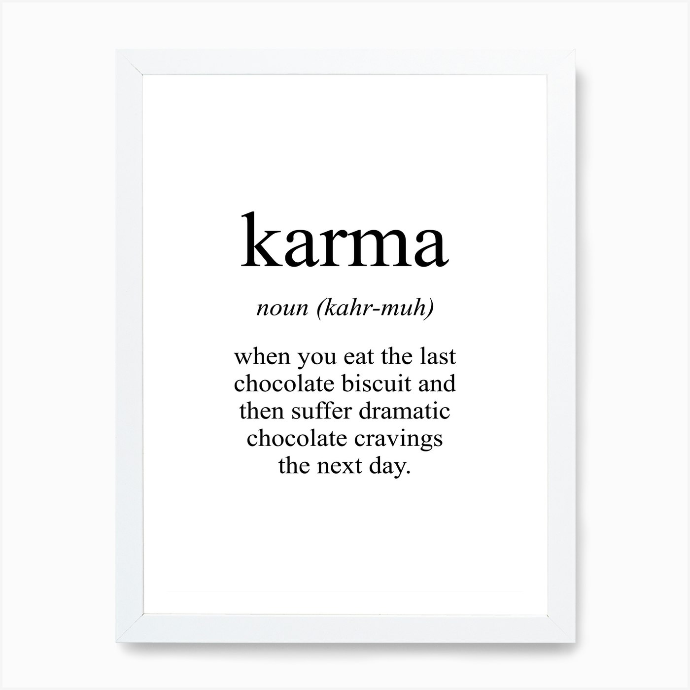 Karma Meaning Print Art Print Free Shipping Fy