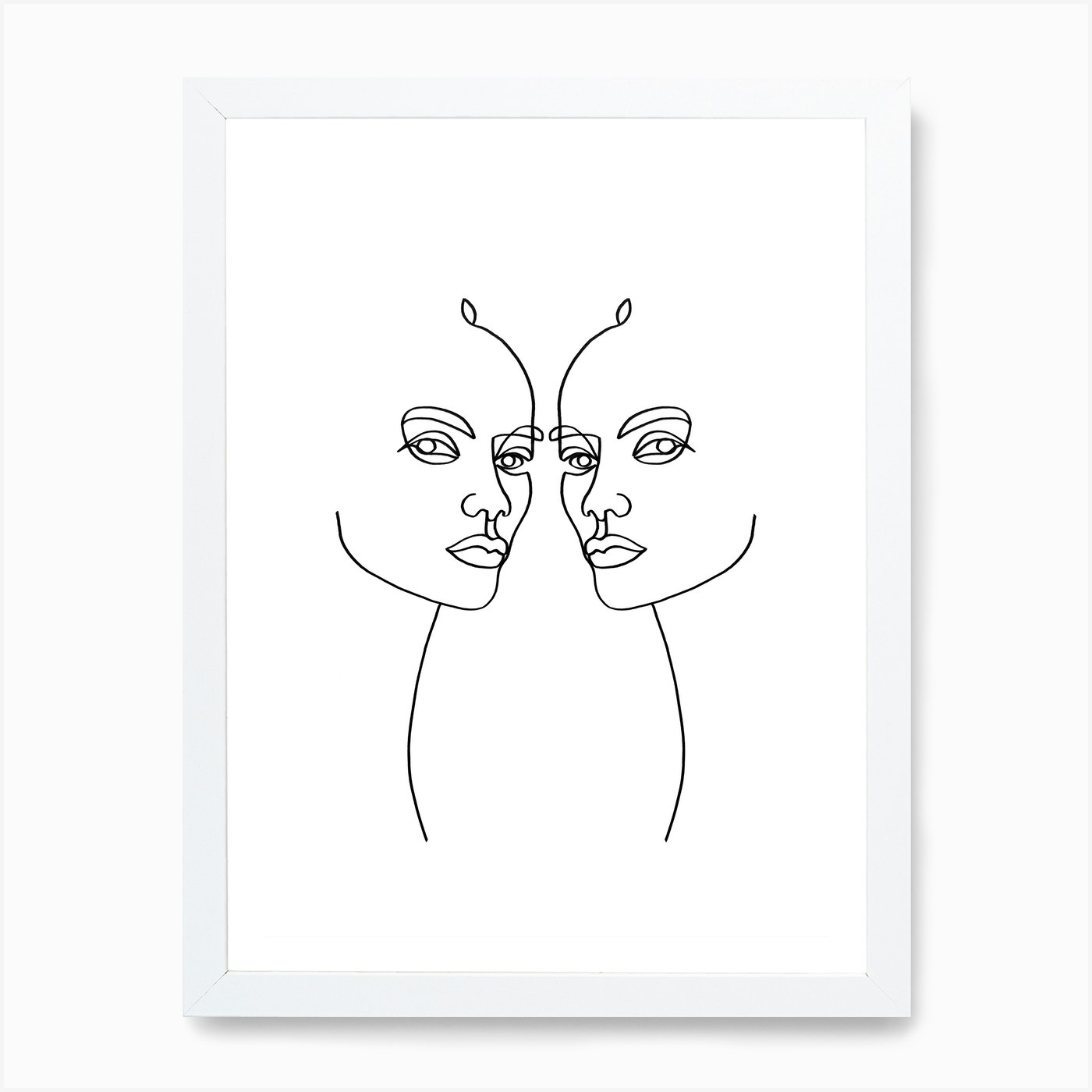 Unconvinced Line Art Print by Julia Hariri - Fy