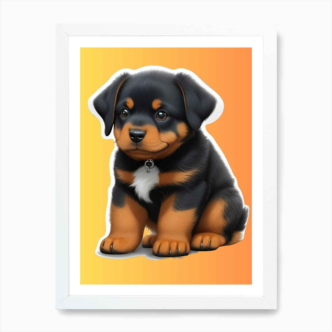 Rottweiler Puppy Art Print