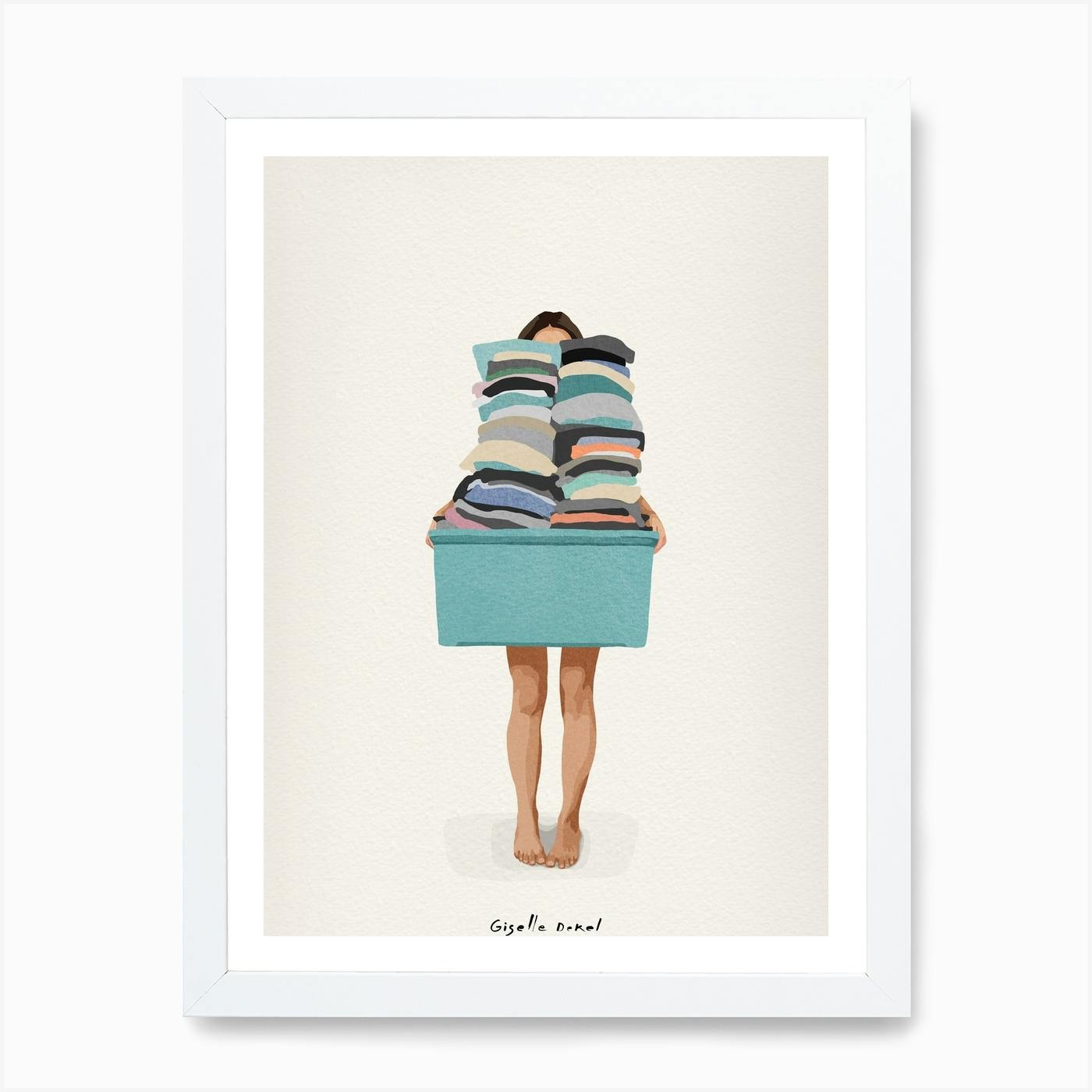 Laundry Basket Art Print by Giselle Dekel - Fy