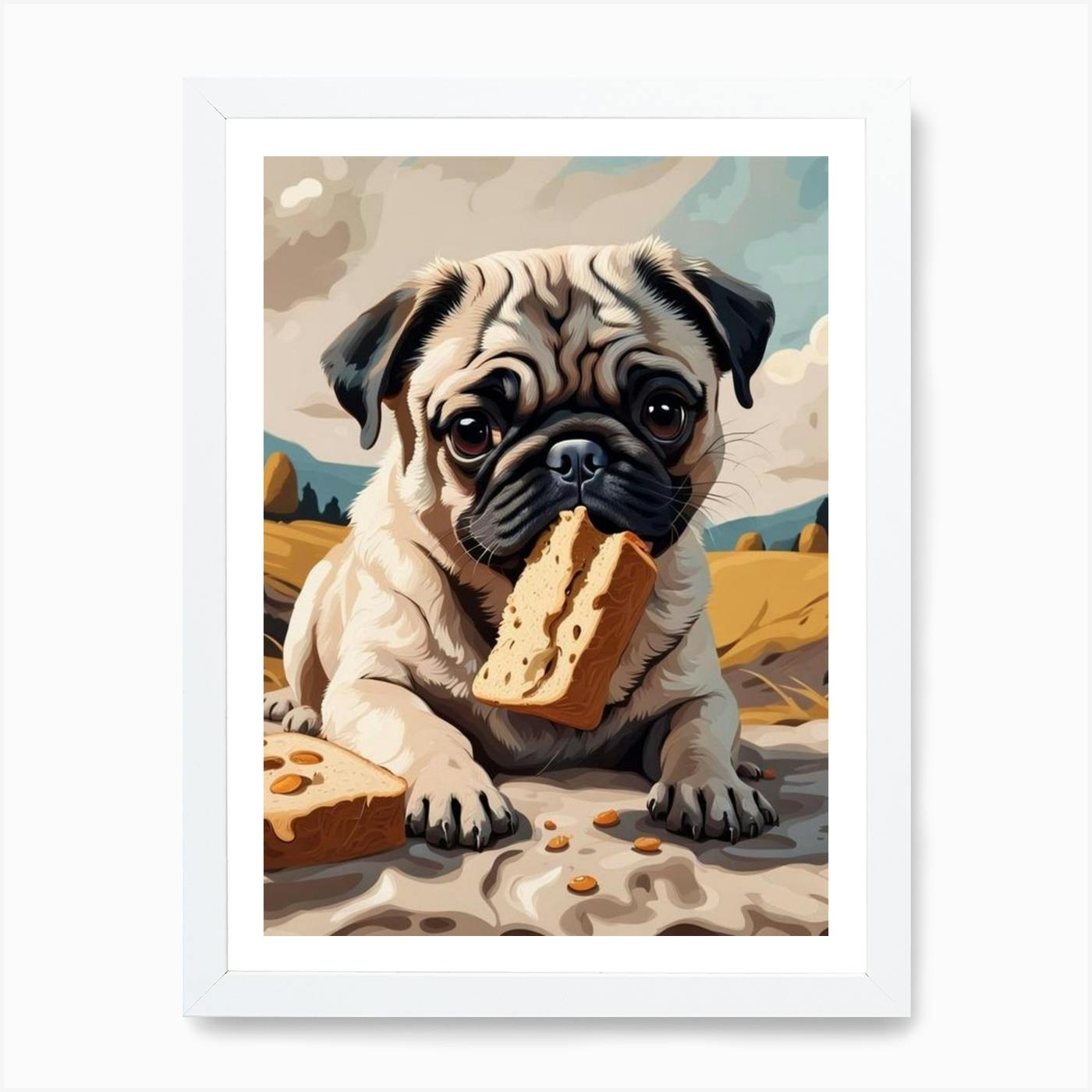 Pug deals dog painting