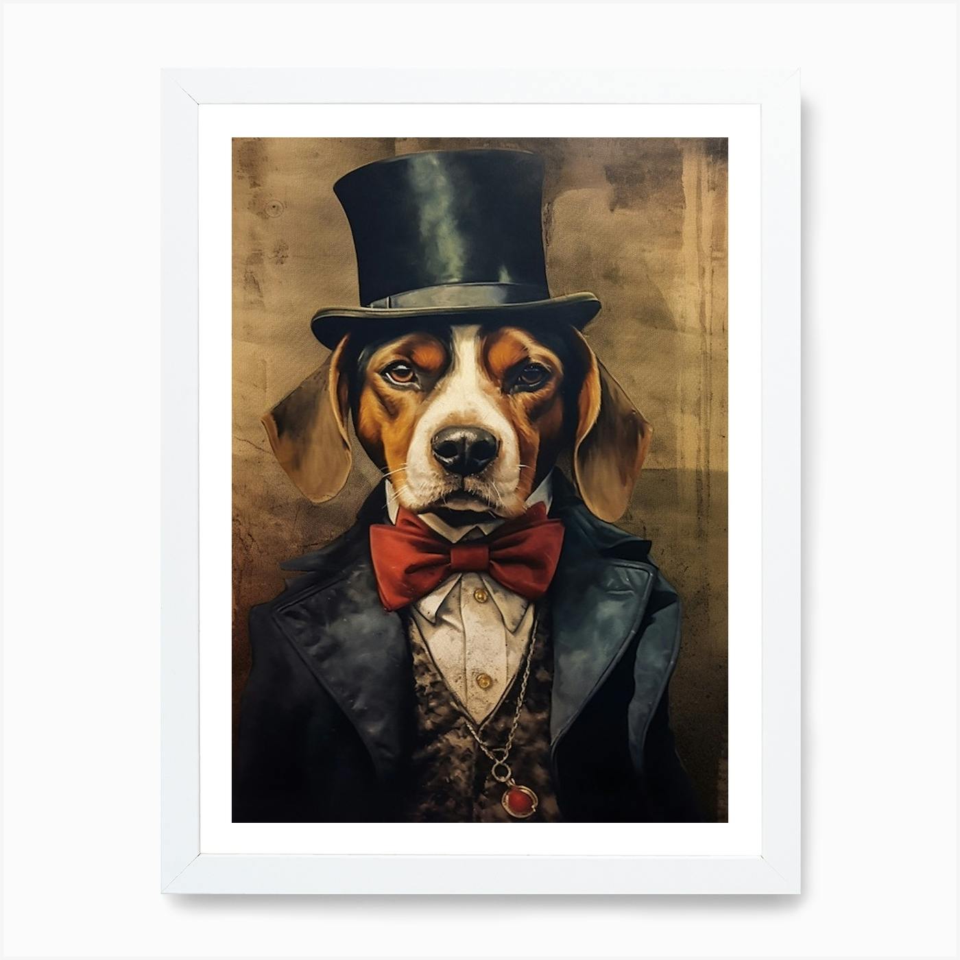 ADD YOUR CITY Personzalized Beagle Coffee Tea store Company graphic art giclee print Signed