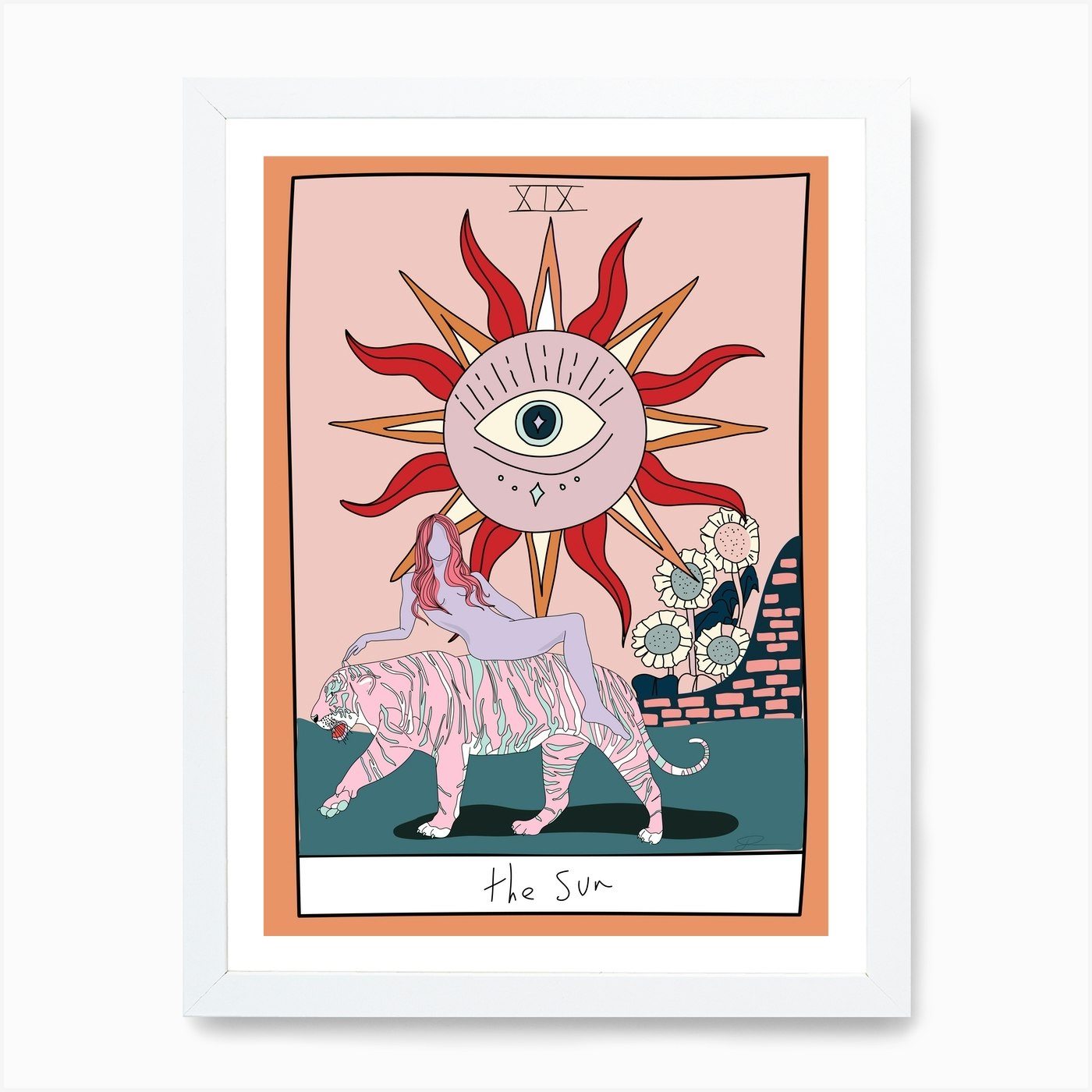 The Sun Tarot Art Print by Eat the Moon - Fy