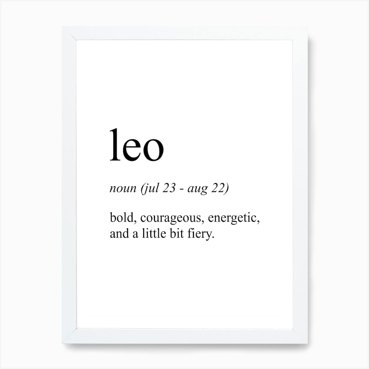 Leo Star Sign Definition Meaning Art Print by Pixy Paper Fy