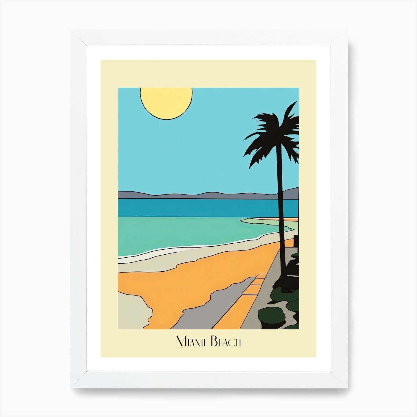 ‘SADPALM’ Artistic Print Poster LIMITED EDITION Miami outlet Beach