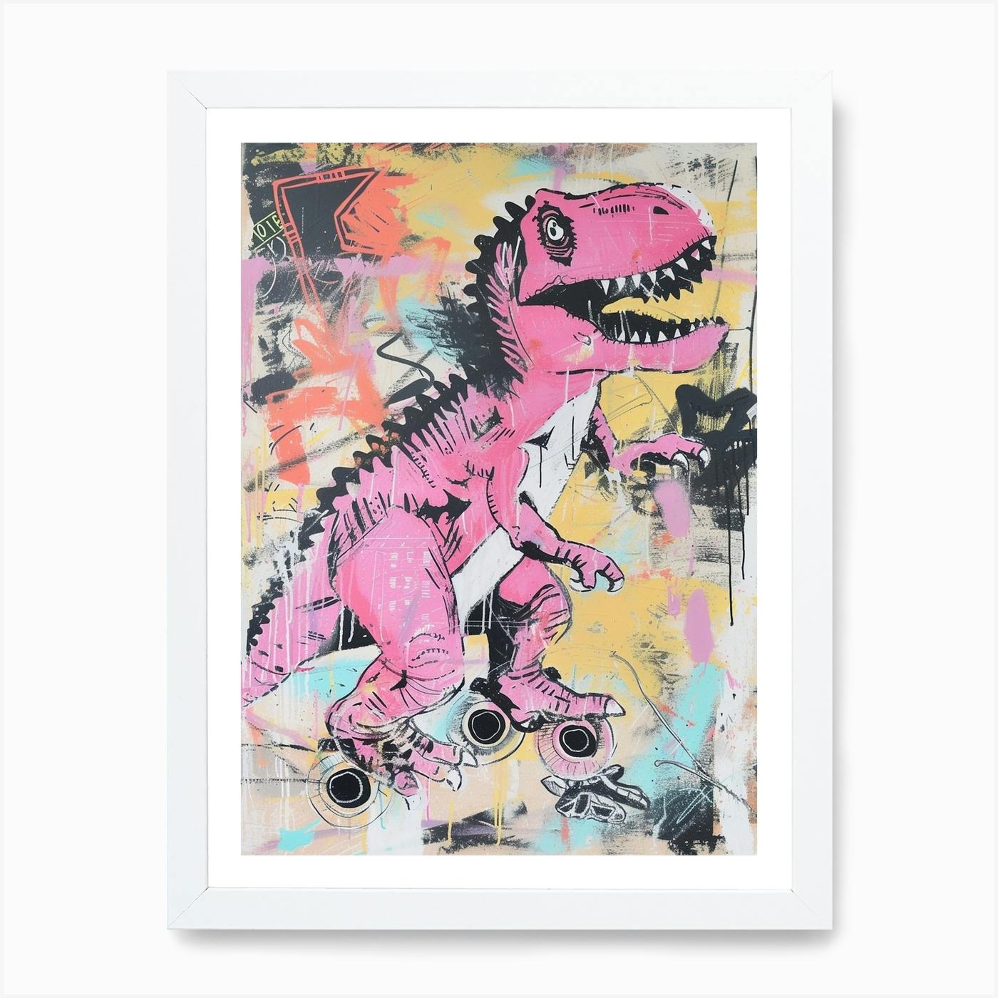 Dinos Outta Control store - Original, Graffiti, Skateboard Art - Hand Painted, Cute, Kidrobot, Creature, Artwork. Painted Skateboard. Pet Dinosaur