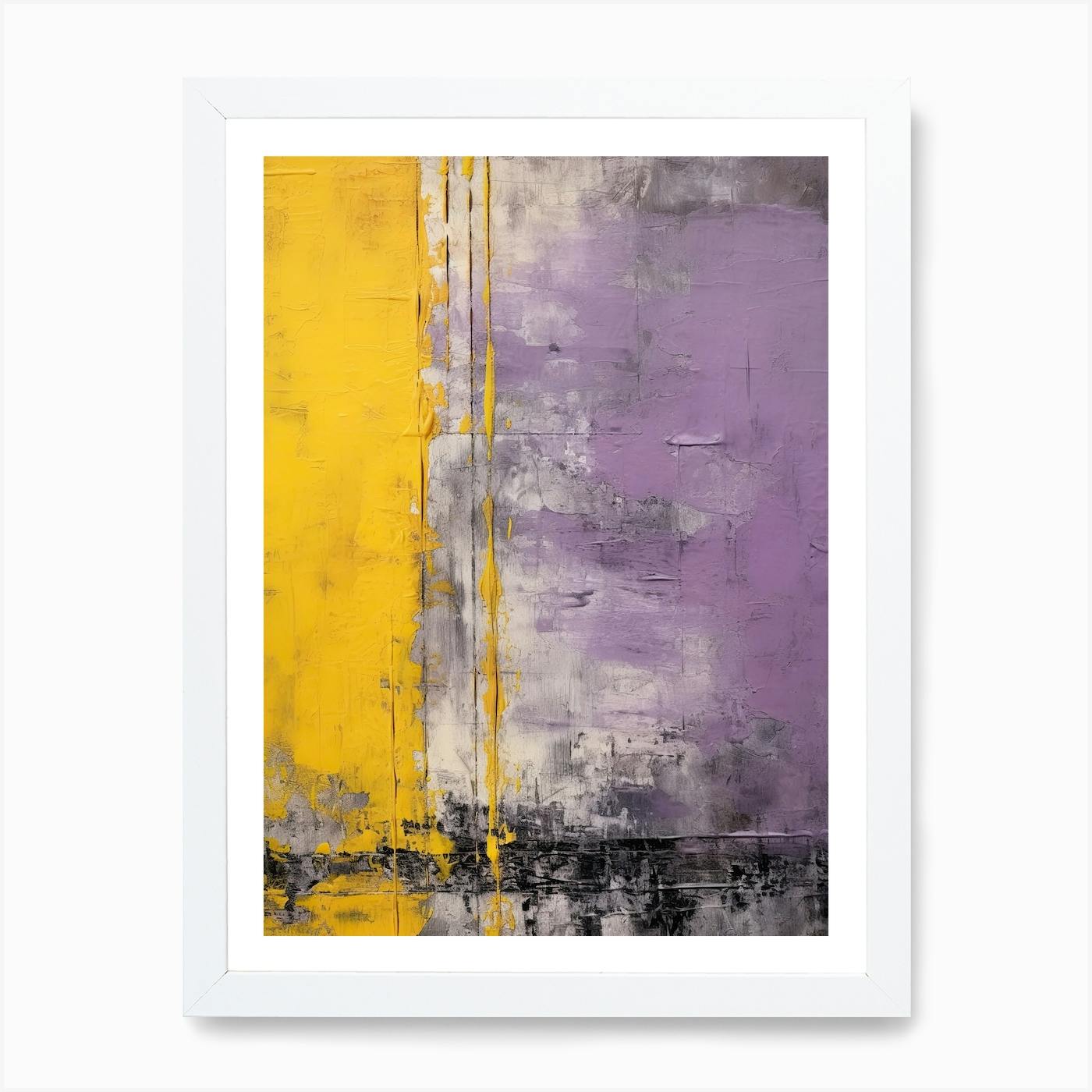 Sold Purple and yellow Abstract Painting