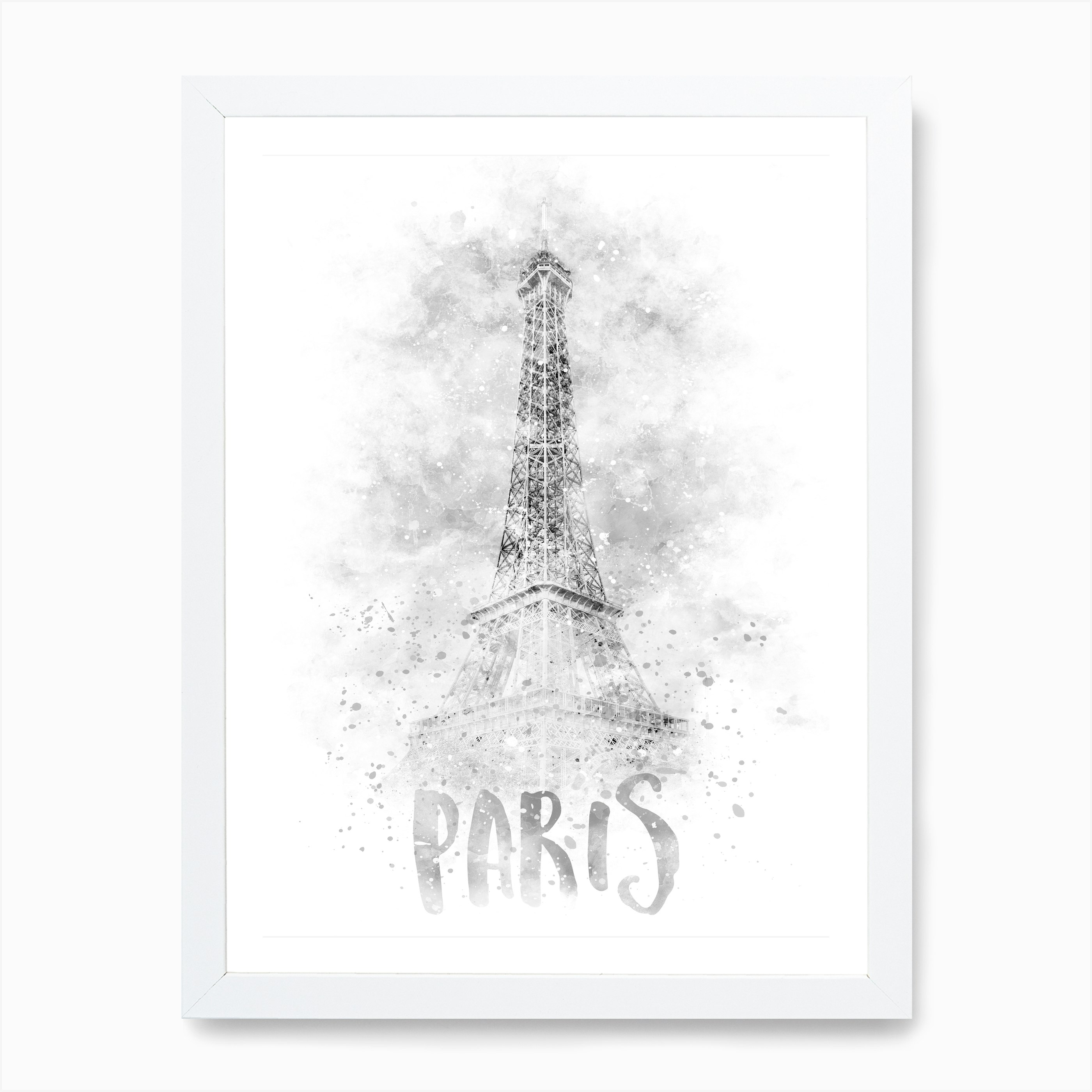 Watercolor Paris Eiffel Tower Drawing