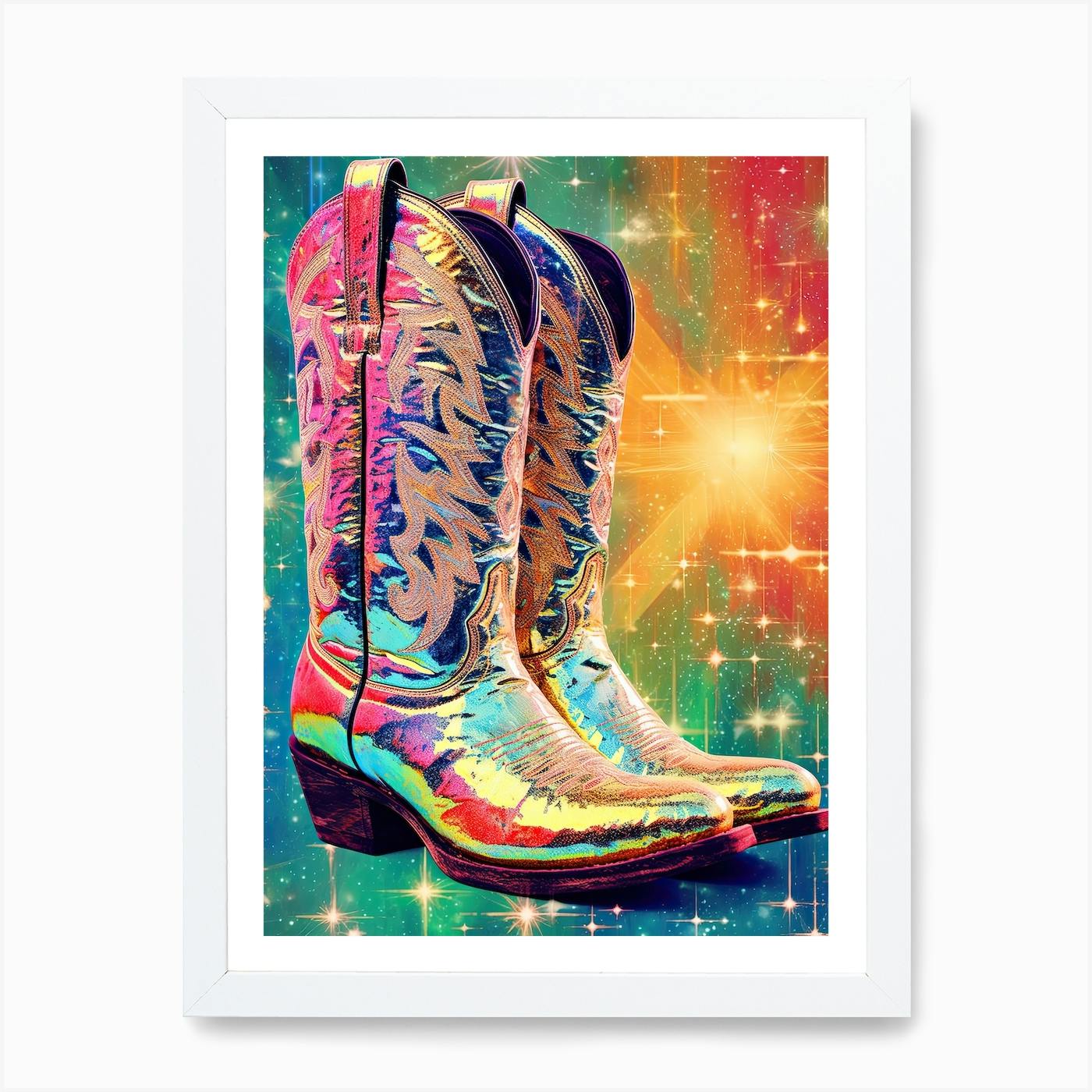 Tie dye cowboy boots hot sale
