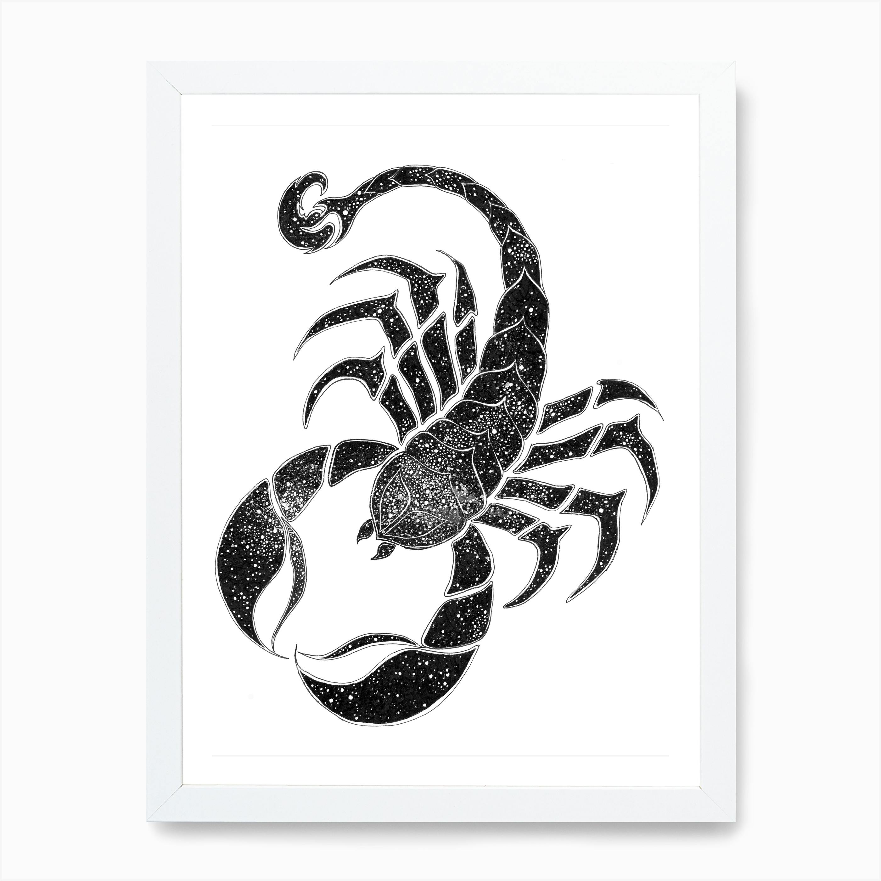 Скорпион в круге рисунок