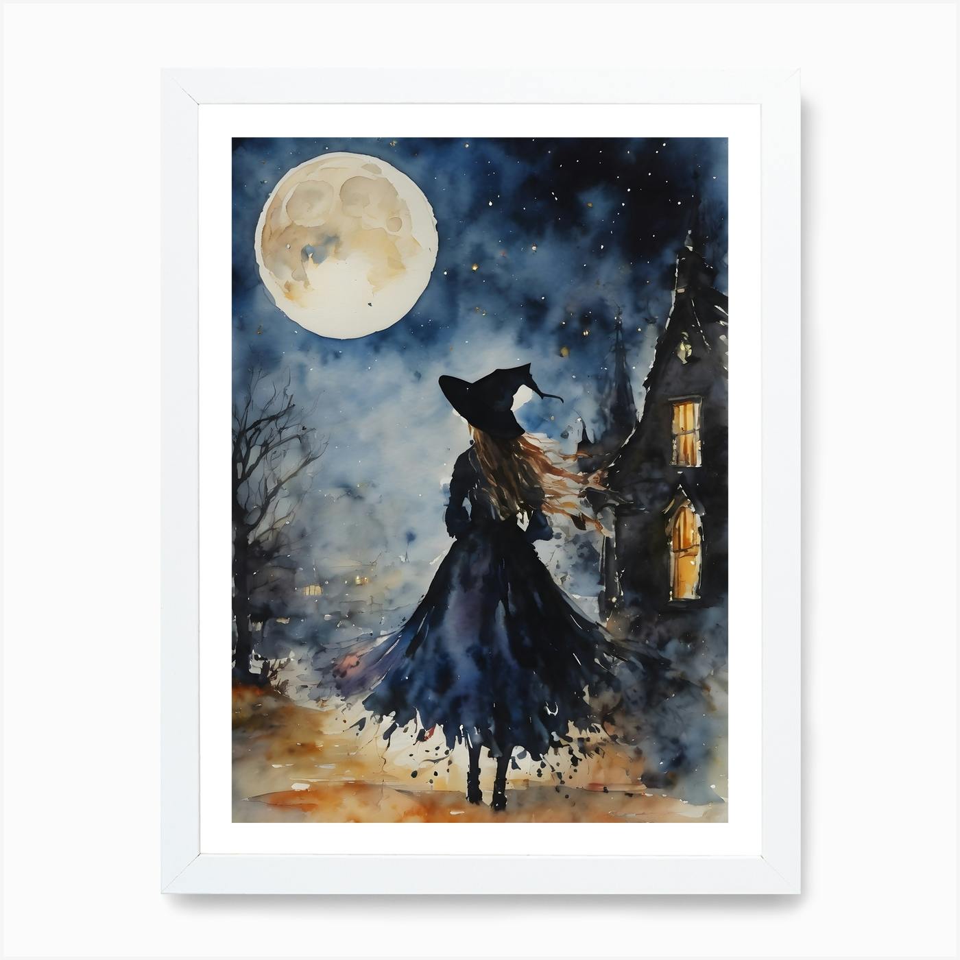 Original Art - Blood Moon Watercolour deals Painting Ink Inktober Halloween Spiritual Fantasy Witch Wicca Pagan