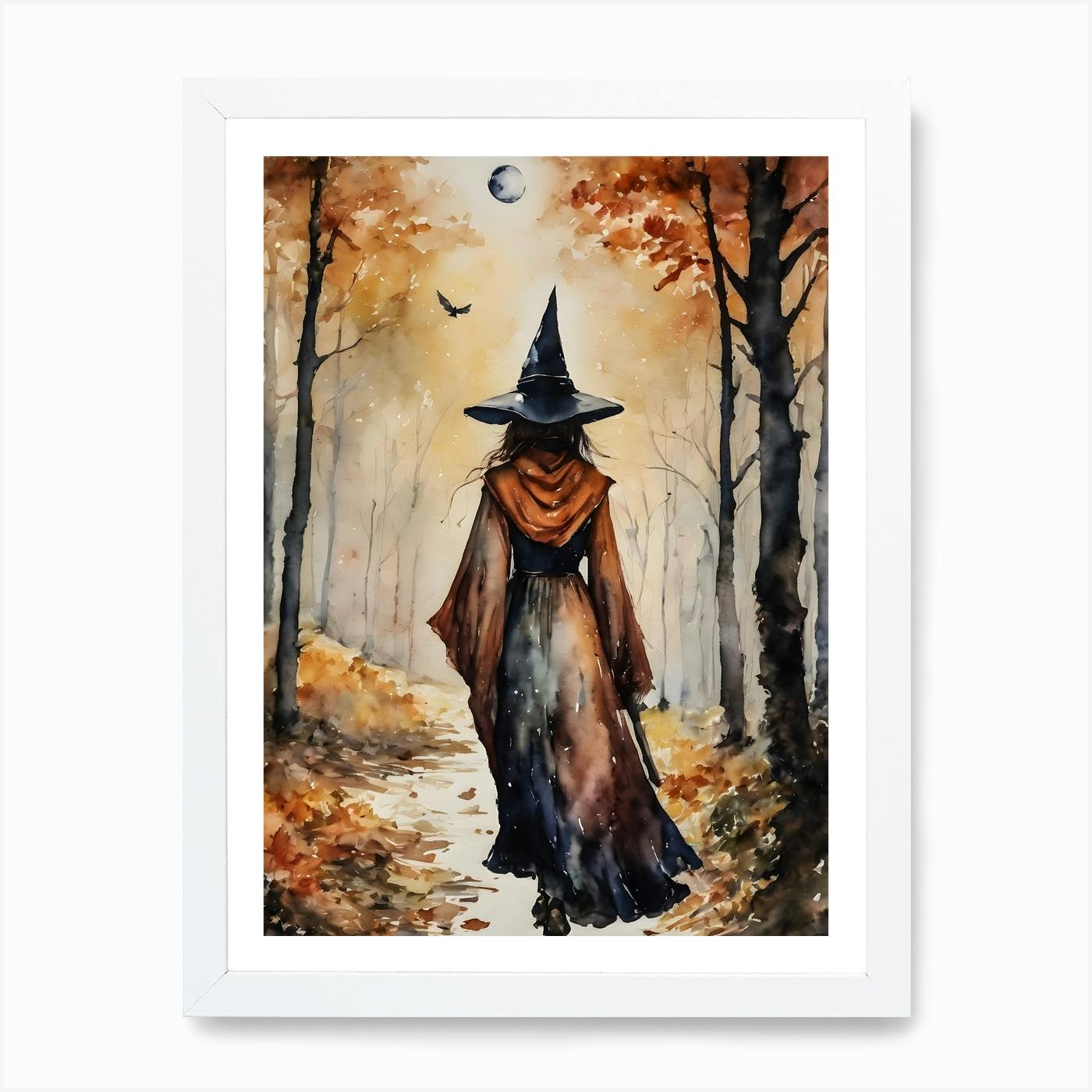 Autumn Witch on a Full Moon ~ Witchy Witches Pagan Spellcasting