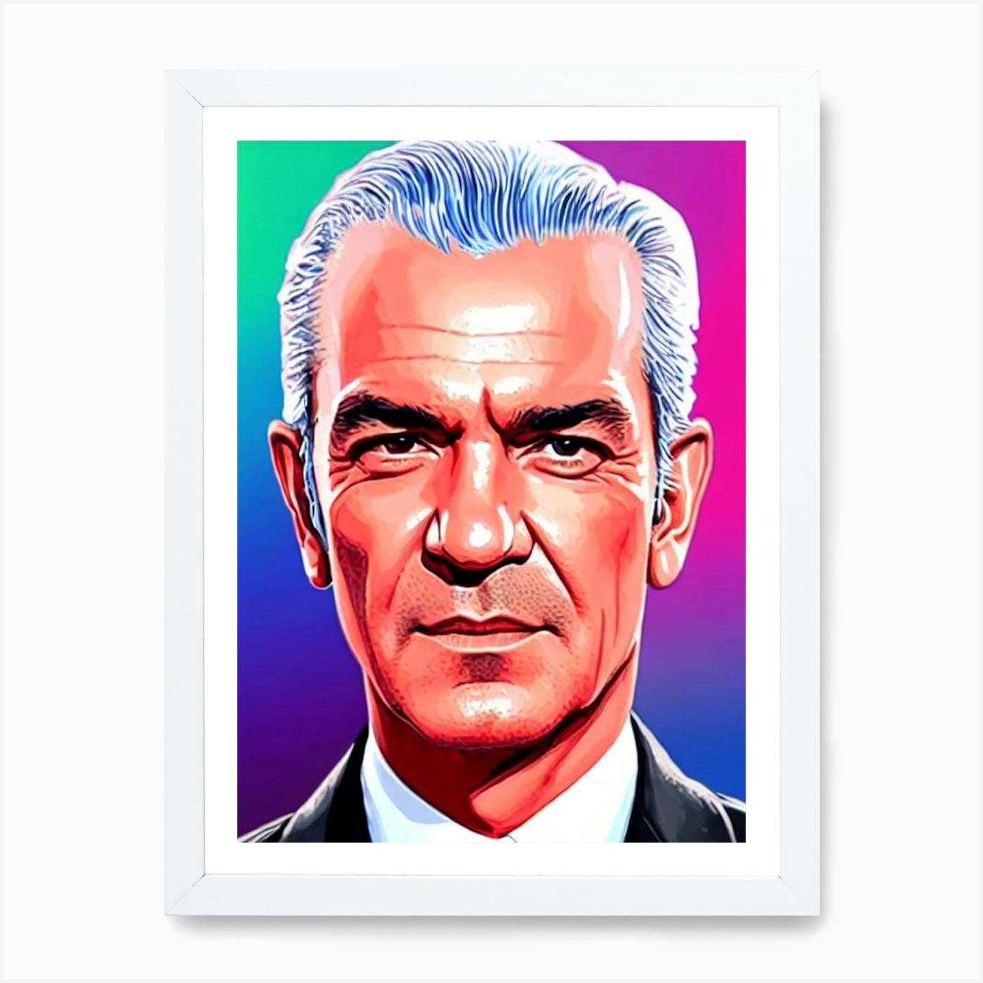 Antonio hot Banderas, painting, framed