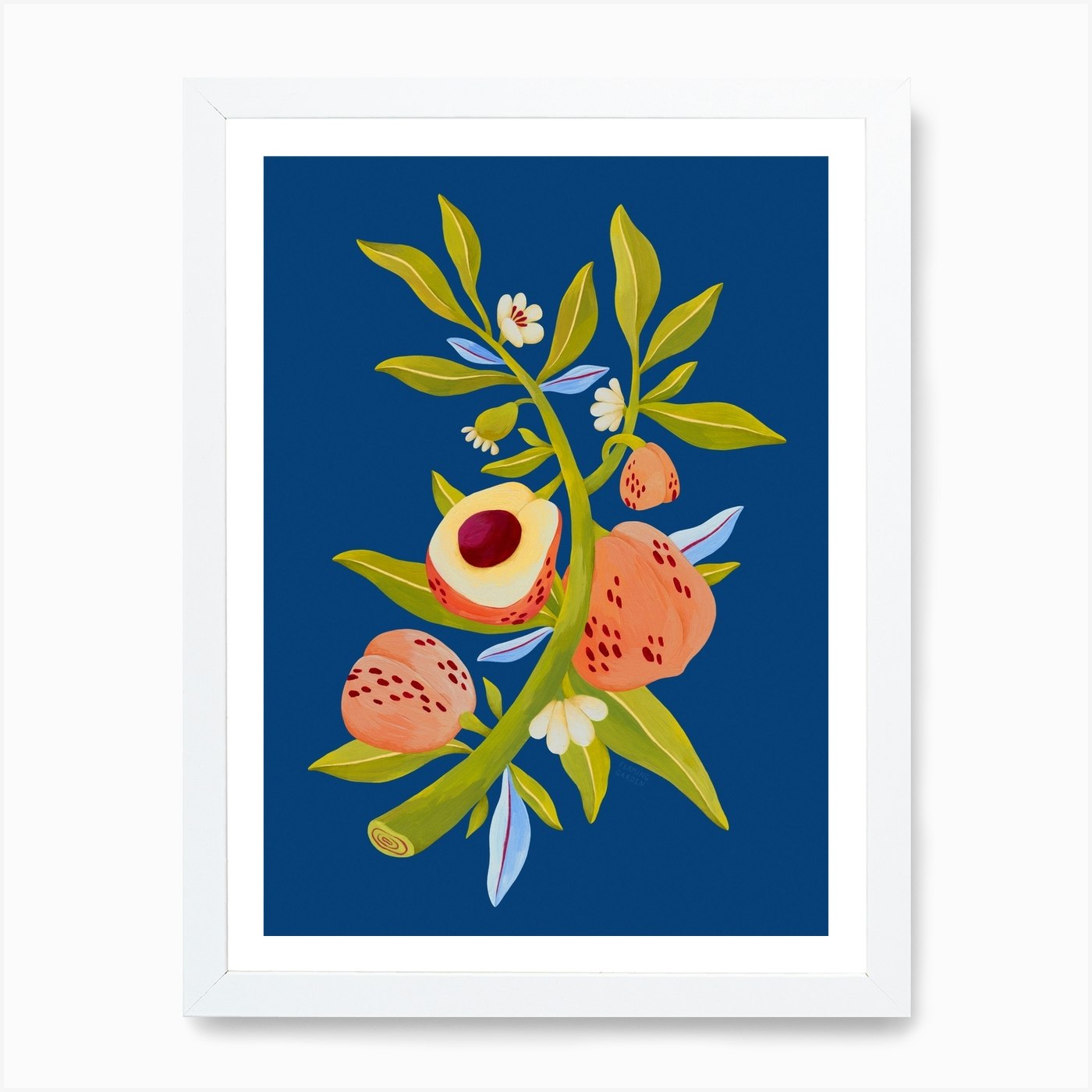 Peach Tree Art Print by Flaming Garden Fy