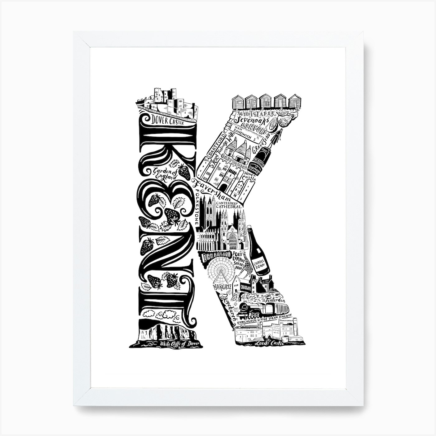 Kent Art Print by Lucy Loves This Fy