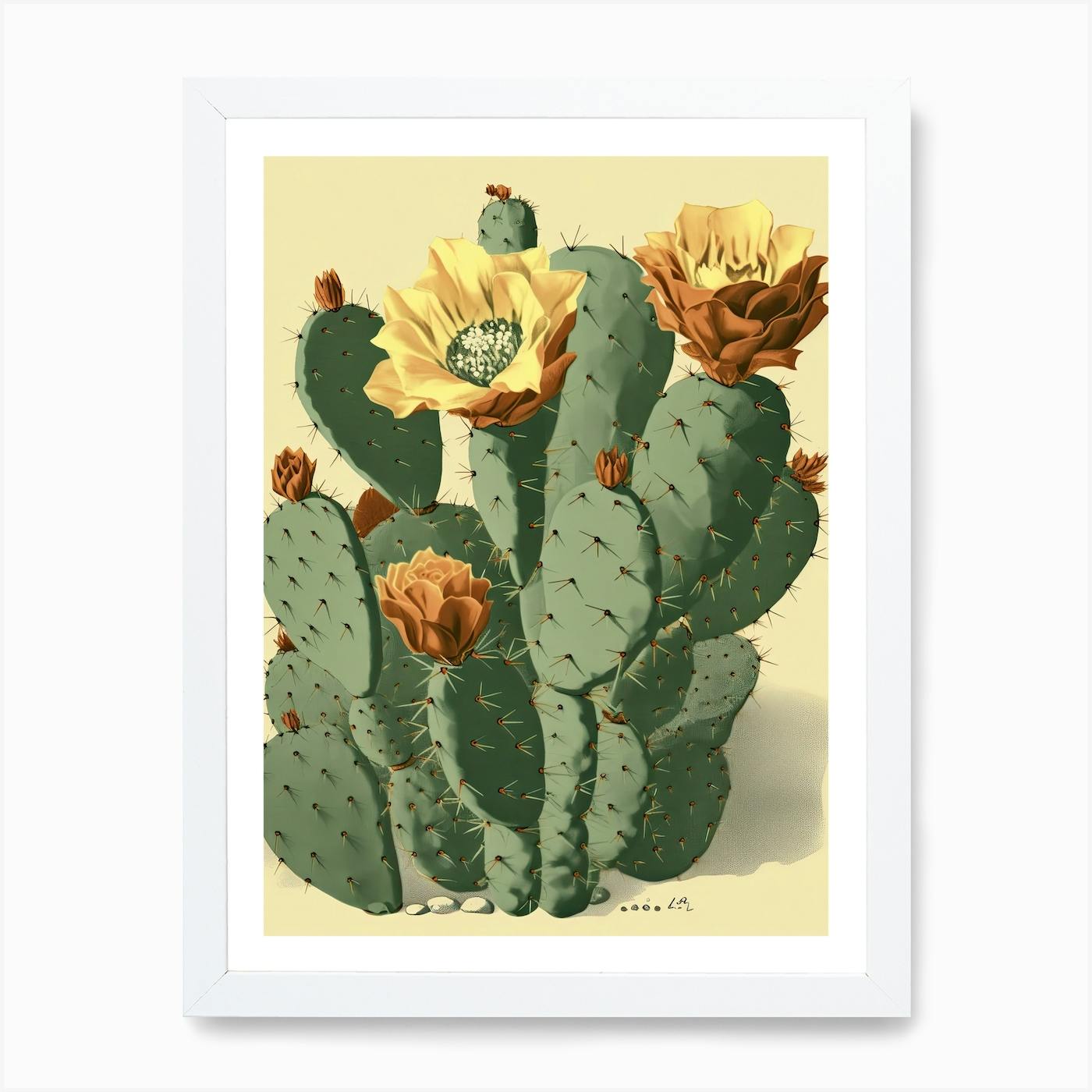 Entelechy (S,M,L) | Fine Art Print // Cactus Print, Modern Landscape, Abstract Art, Contemporary Art, Nature Print, cheapest Cactus Painting