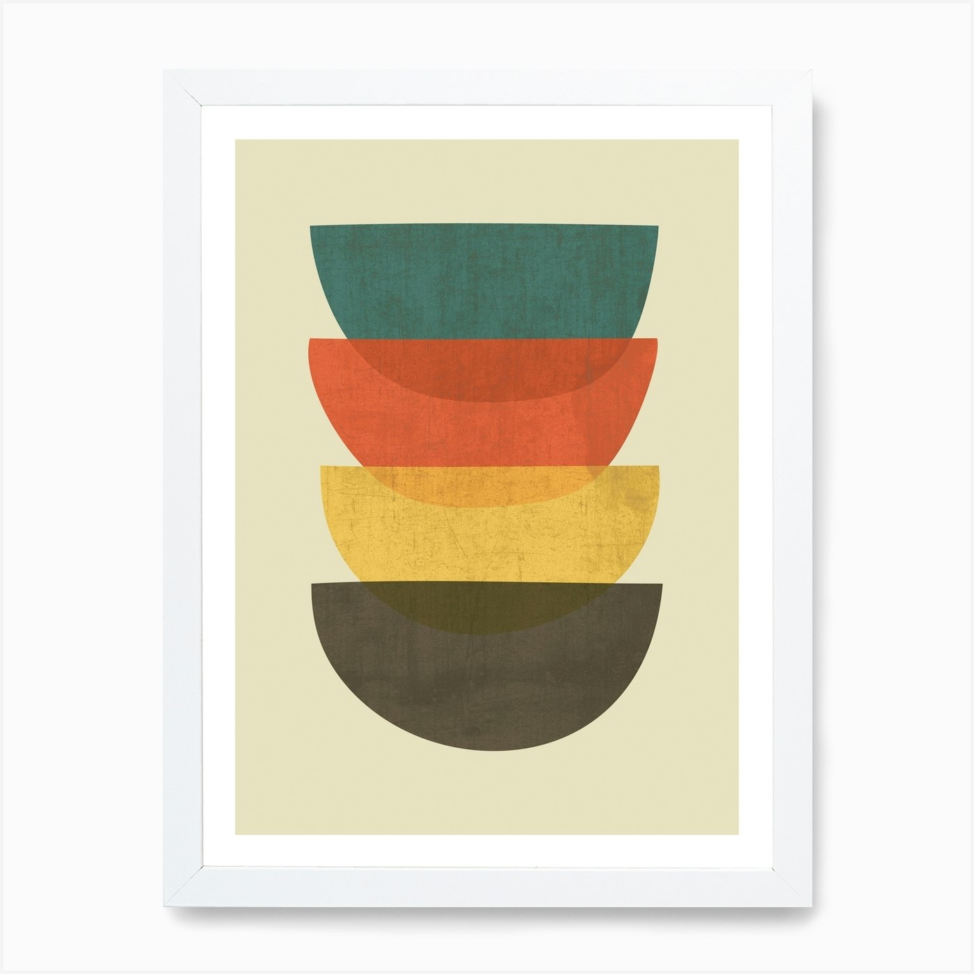 Colorful Retro Mid Century Art Print by Print Punk Studio Fy