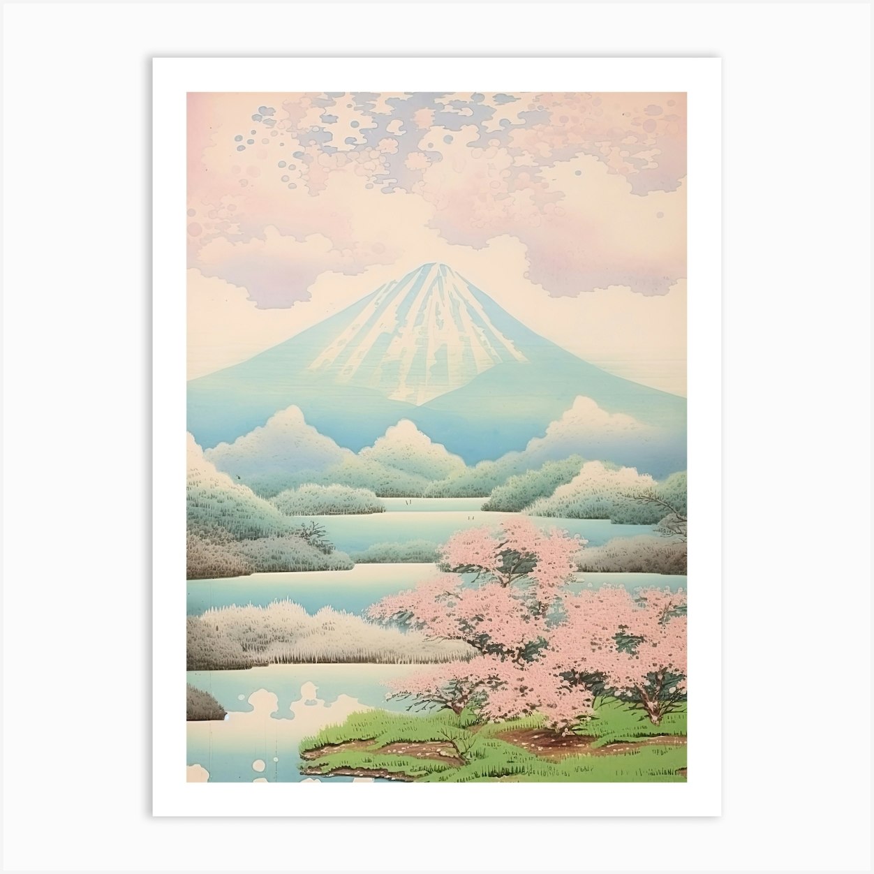 Mount Hakusan In Ishikawa Gifu Fukui, Japanese Landscape 3 Art Print by ...