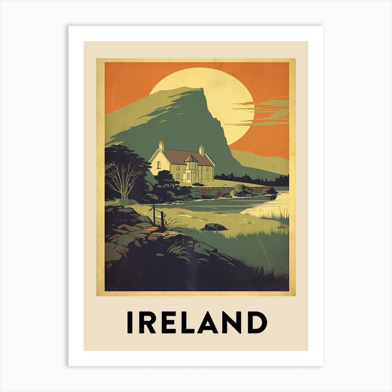 vintage travel poster ireland