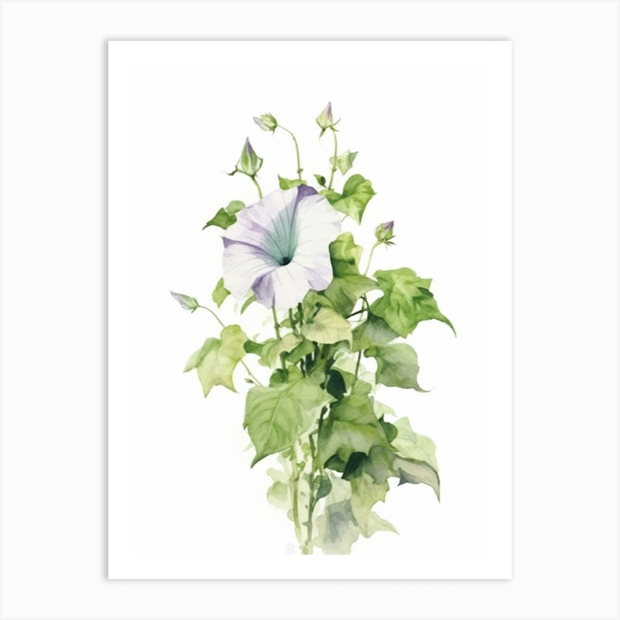 Beehive With Morning Glory Watercolour Illustration 1 Art Print by ...