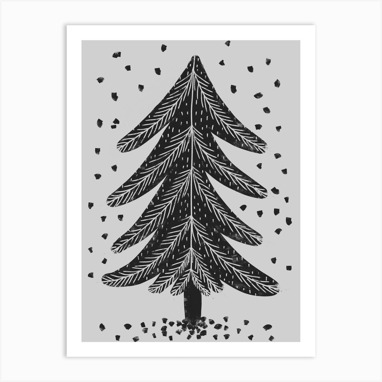 Christmas Tree Art Print by Treechild Fy