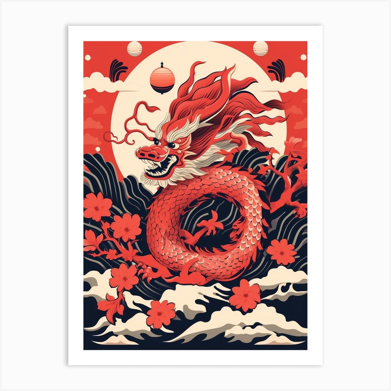 Chinese New Year Dragon Traditional Chinese Style 1 Art Print by ...