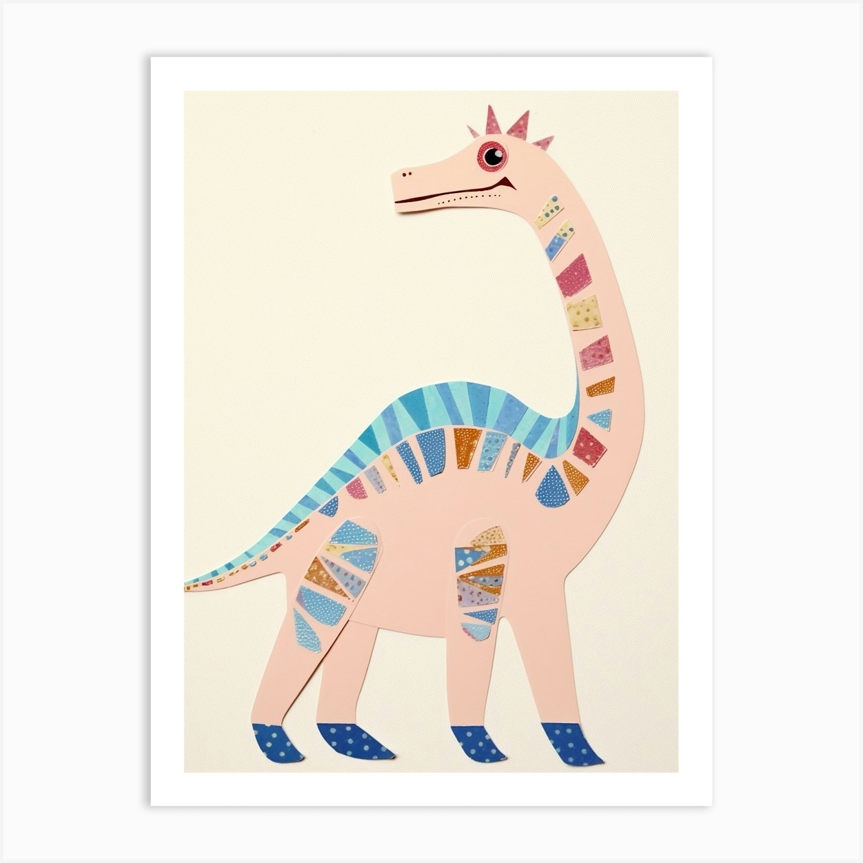 Nursery Dinosaur Art Nigersaurus 3 Art Print by Scribble Studio - Fy