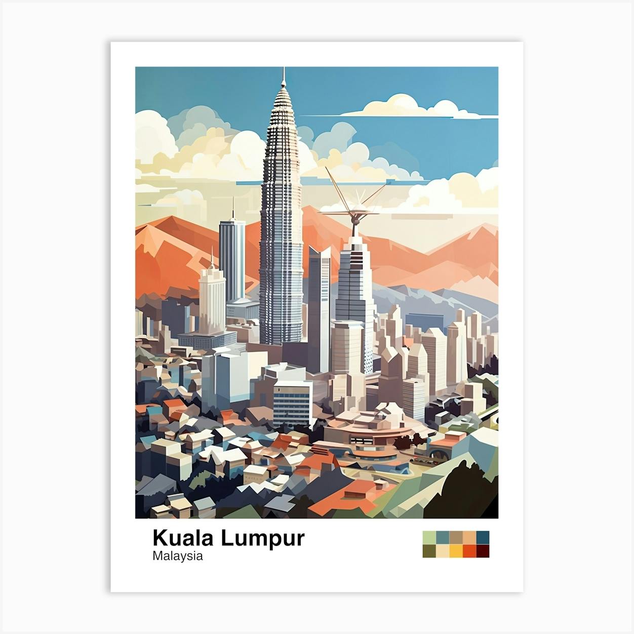 Shapes of Kuala Lumpur art print retailer