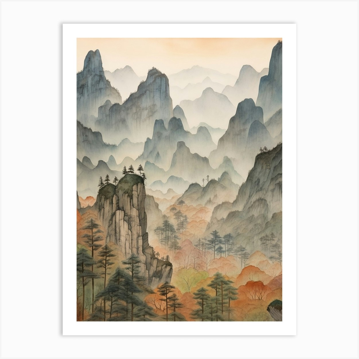 Autumn National Park Painting Zhangjiajie National Forest Park China 1 ...