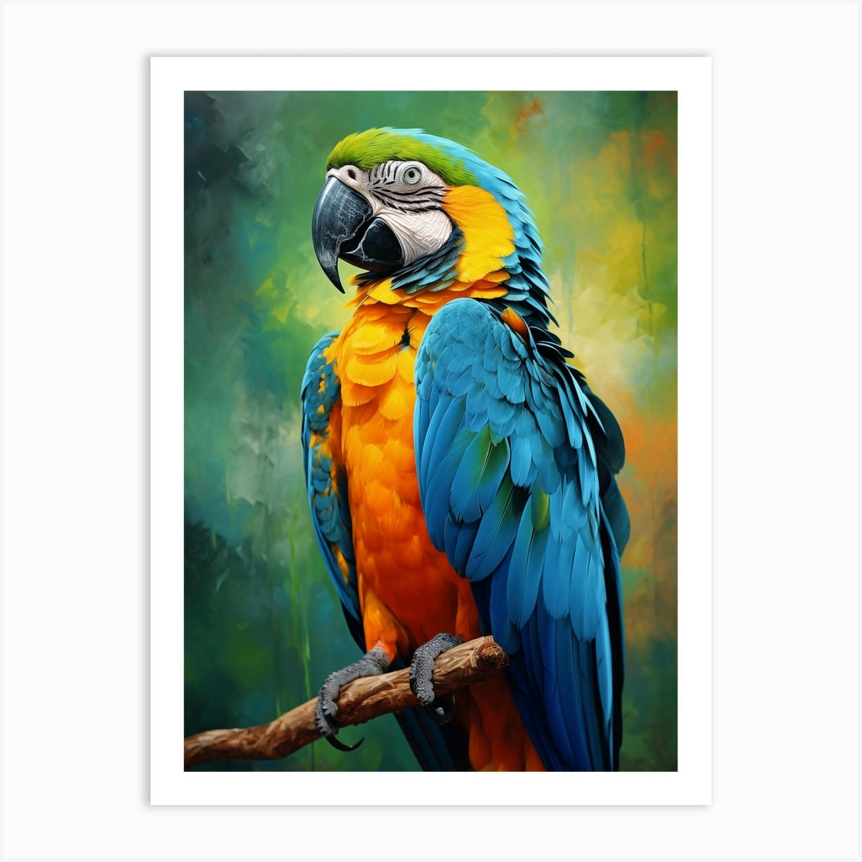 Colorful Parrot Painting Art Print