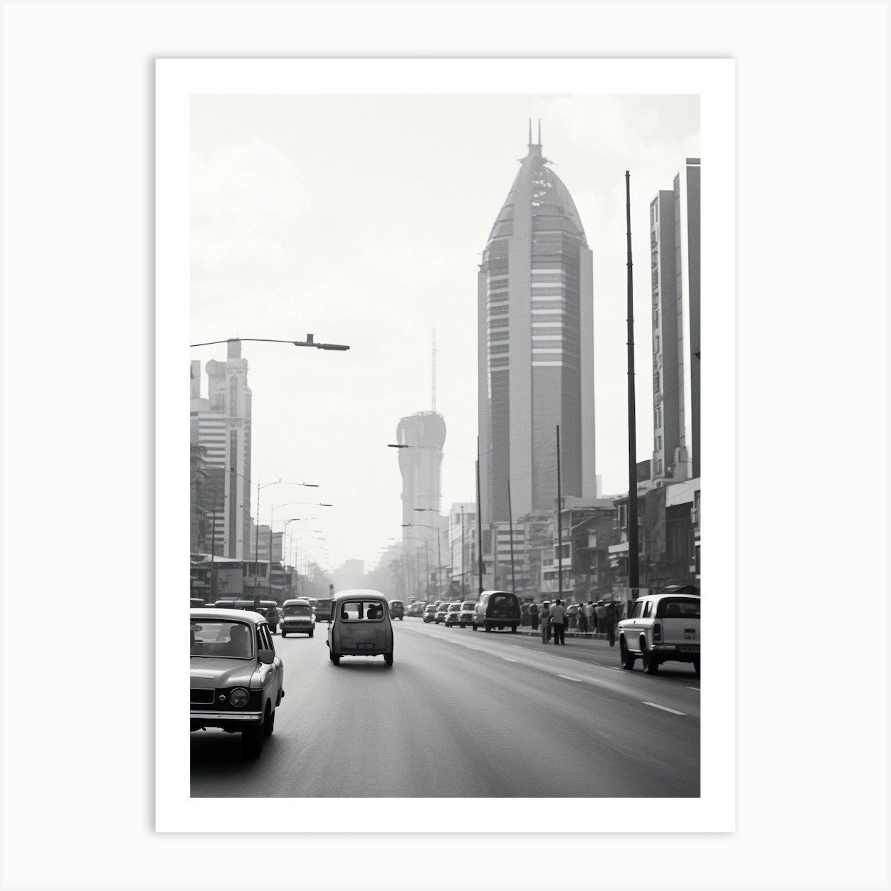 Colombo Sri Lanka Black And White Old Photo 2 Art Print By