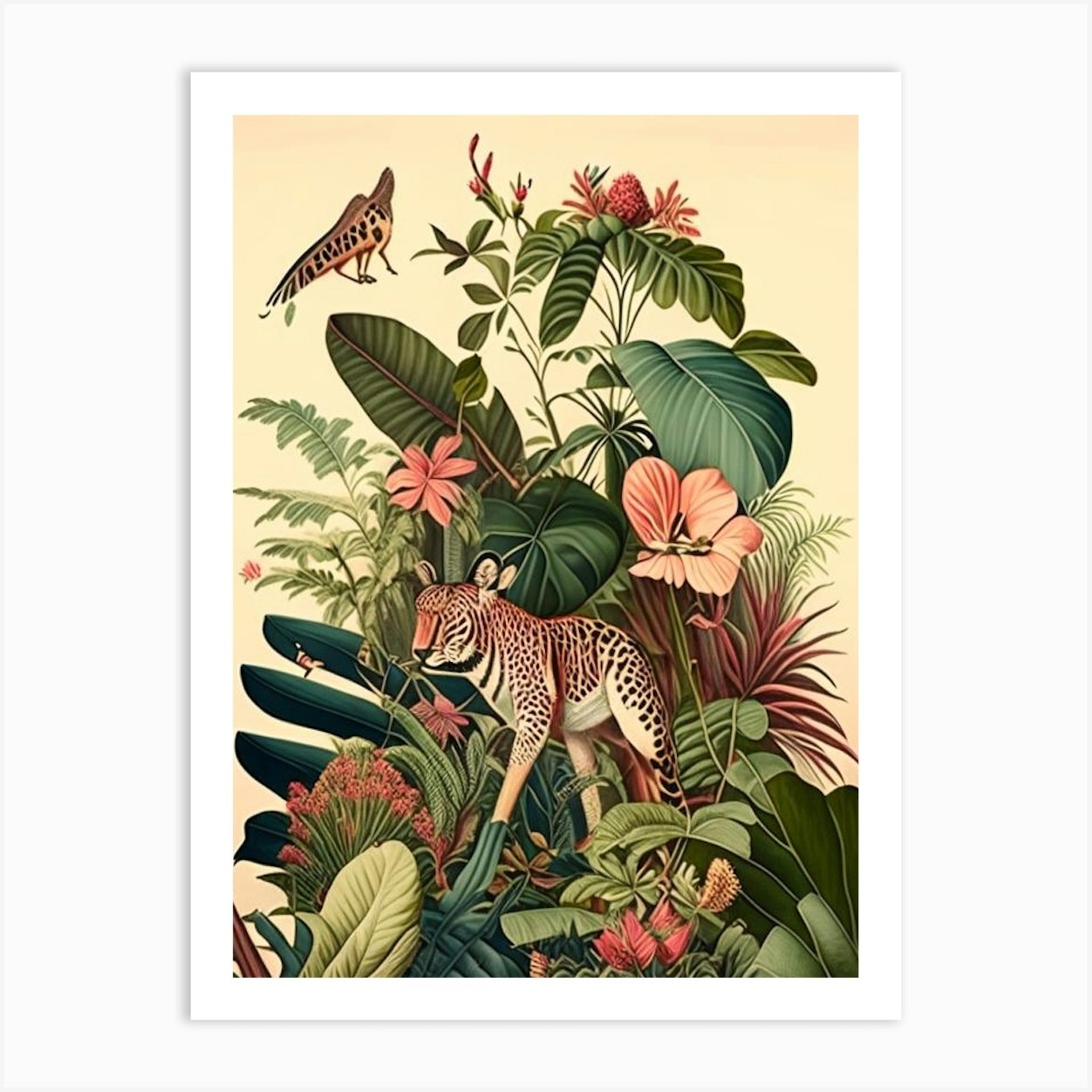 Wild Safari Botanicals 11 Art Print by Jungle Mania