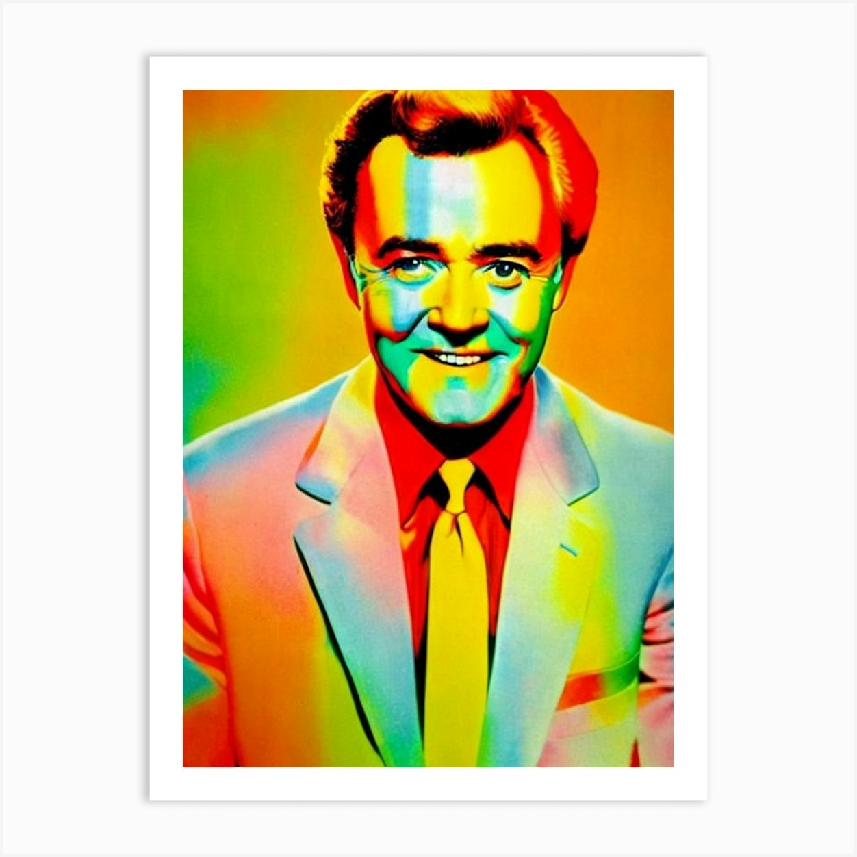 Jack Lemmon Colourful Pop Movies Art Movies Art Print by Lights Camera