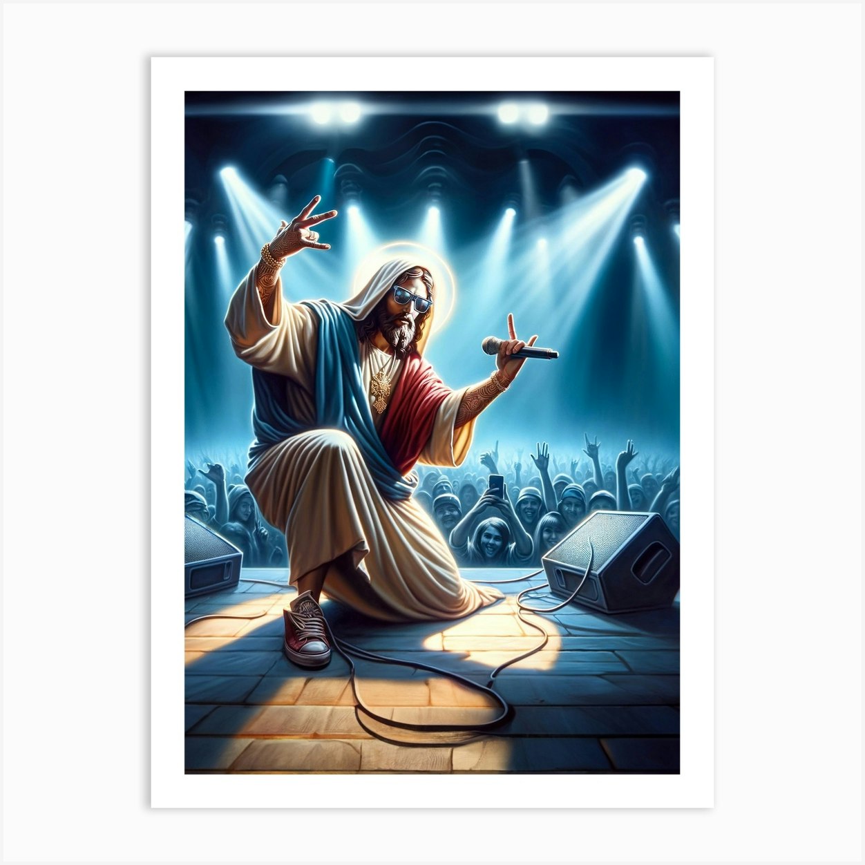 Jesus Hip Hop Art Print by Shibuz4 art - Fy
