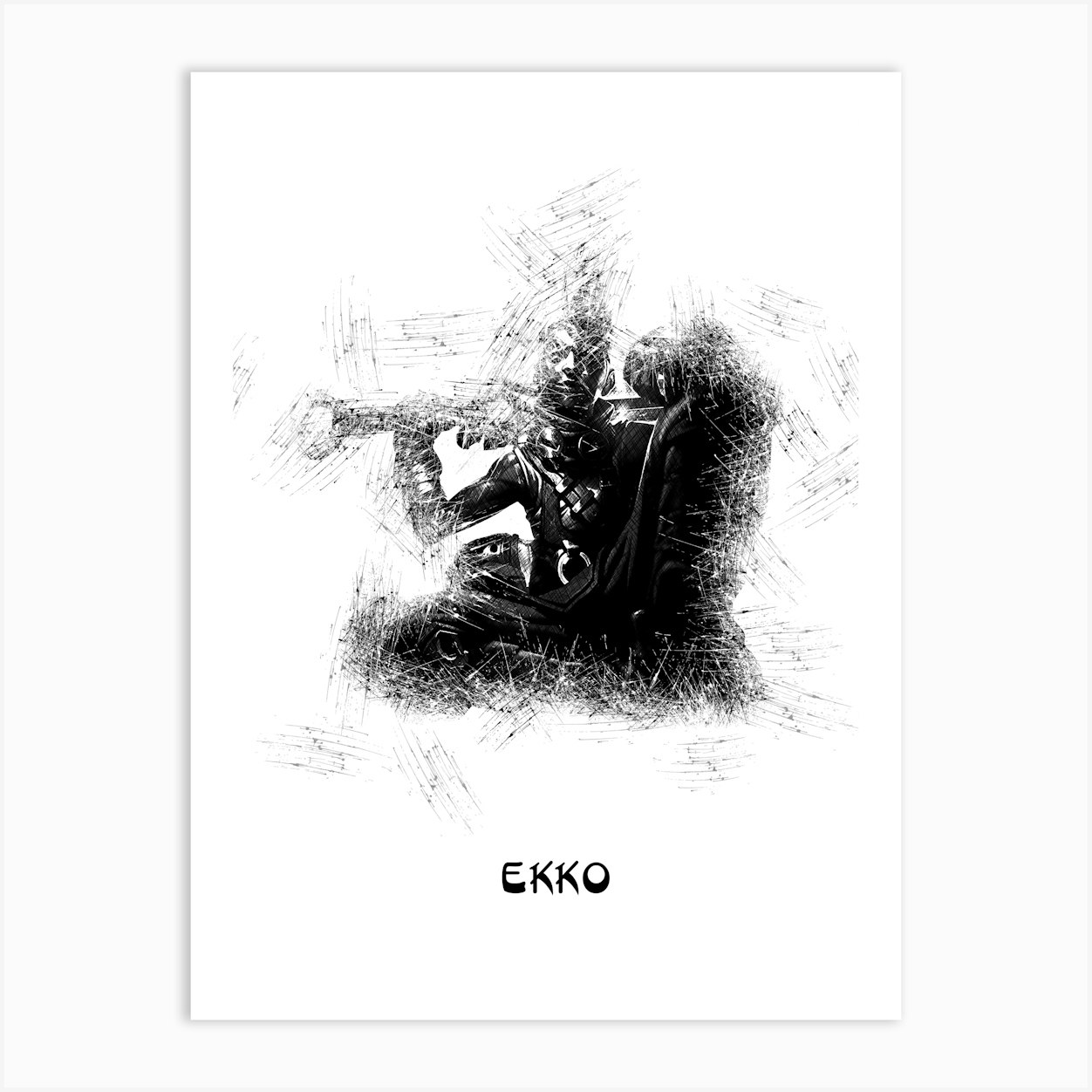 Ekko Sketch Art Print by KunStudio - Fy