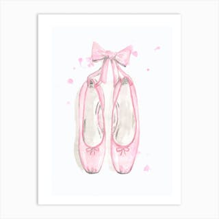 Ballet Shoes Art Print by Lizzie Lamb Illustration - Fy