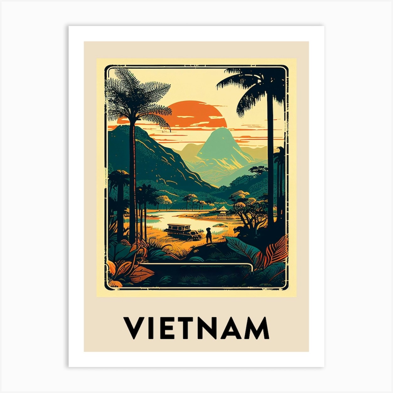 Vietnam Vintage Travel Poster Art Print by Travel Poster Collection - Fy