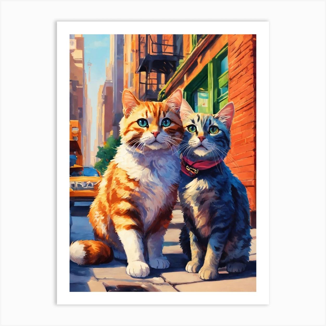 Two Cool Cats high quality Original artwork