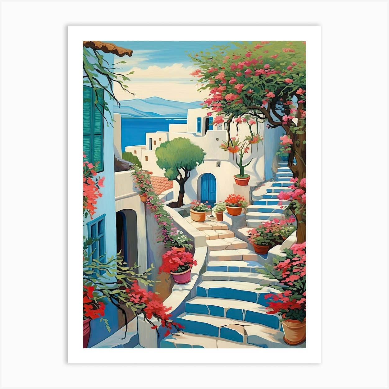 Crete Greece Vintage 5 Art Print by Sunny Artscapes - Fy