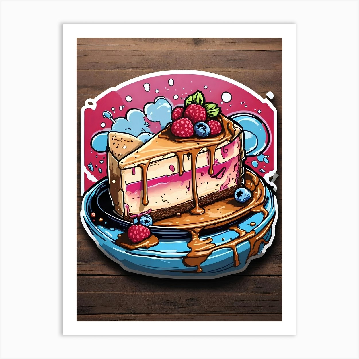 Slice Of Cake Art Print By Ishwar Creation Fy 